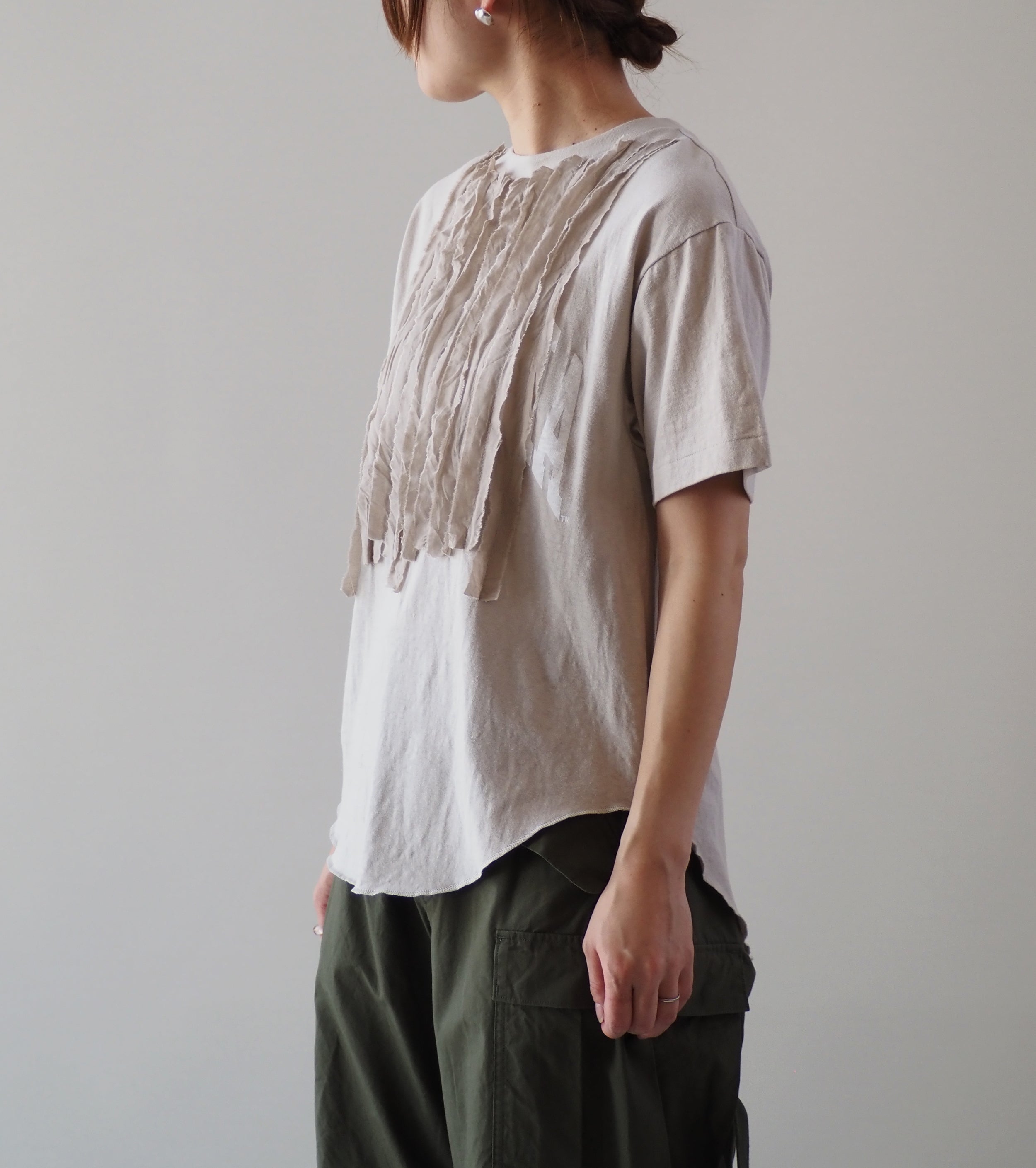 Americana Remake  Print Tee Shirts, Greige