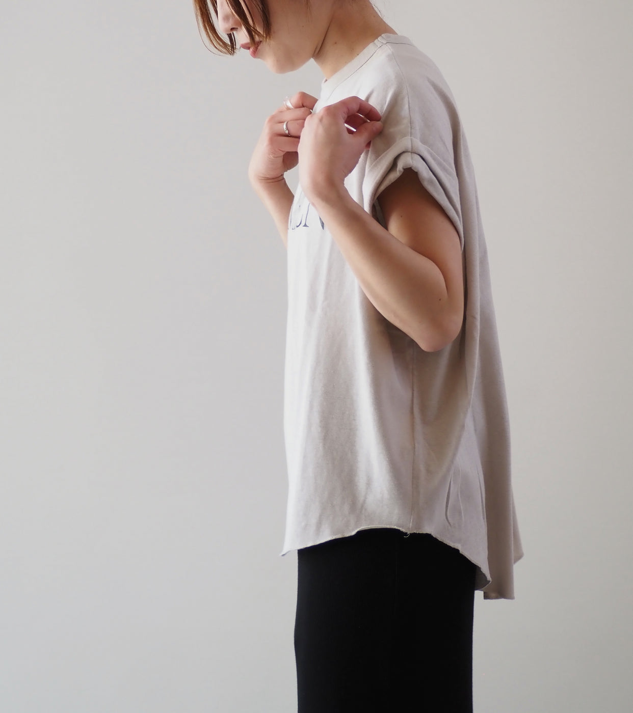 Americana Sleeves Rolled UP Tunic Length, Greige