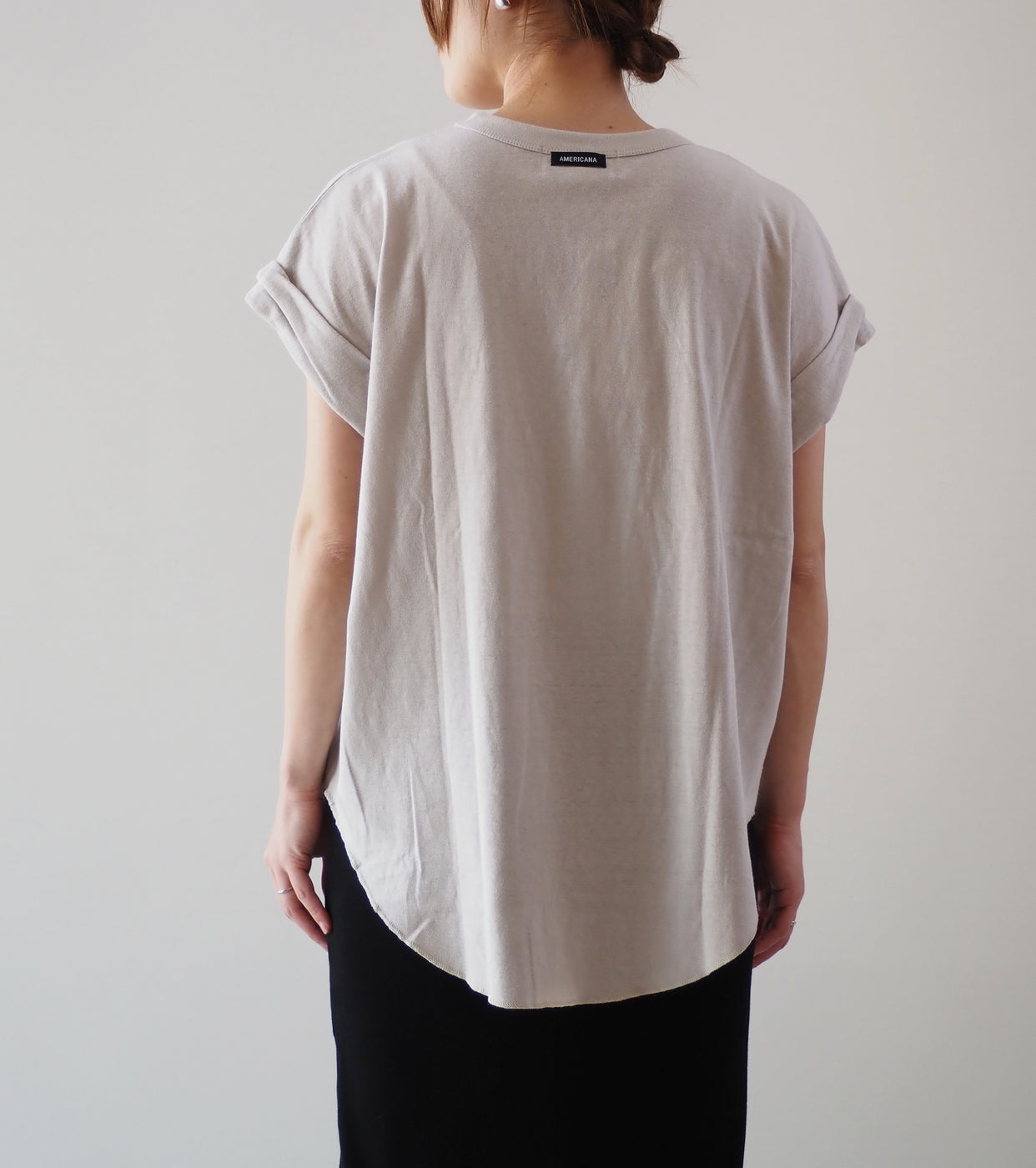 Americana Sleeves Rolled UP Tunic Length, Greige