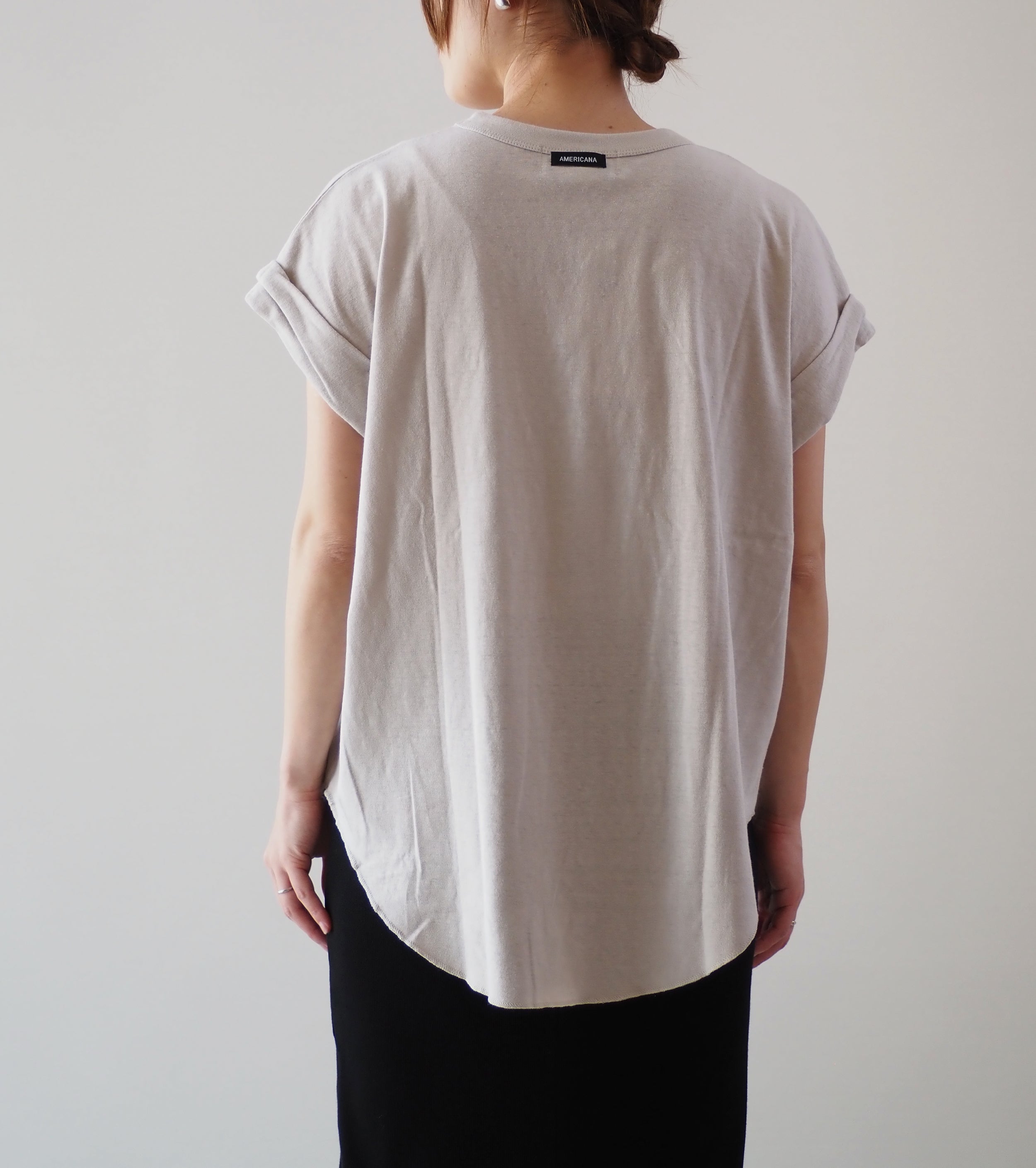 Americana Sleeves Rolled UP Tunic Length, Greige