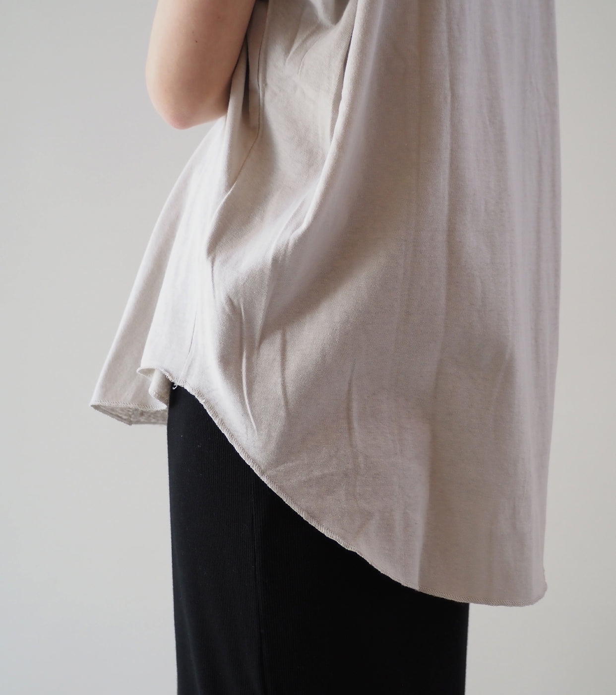 Americana Sleeves Rolled UP Tunic Length, Greige