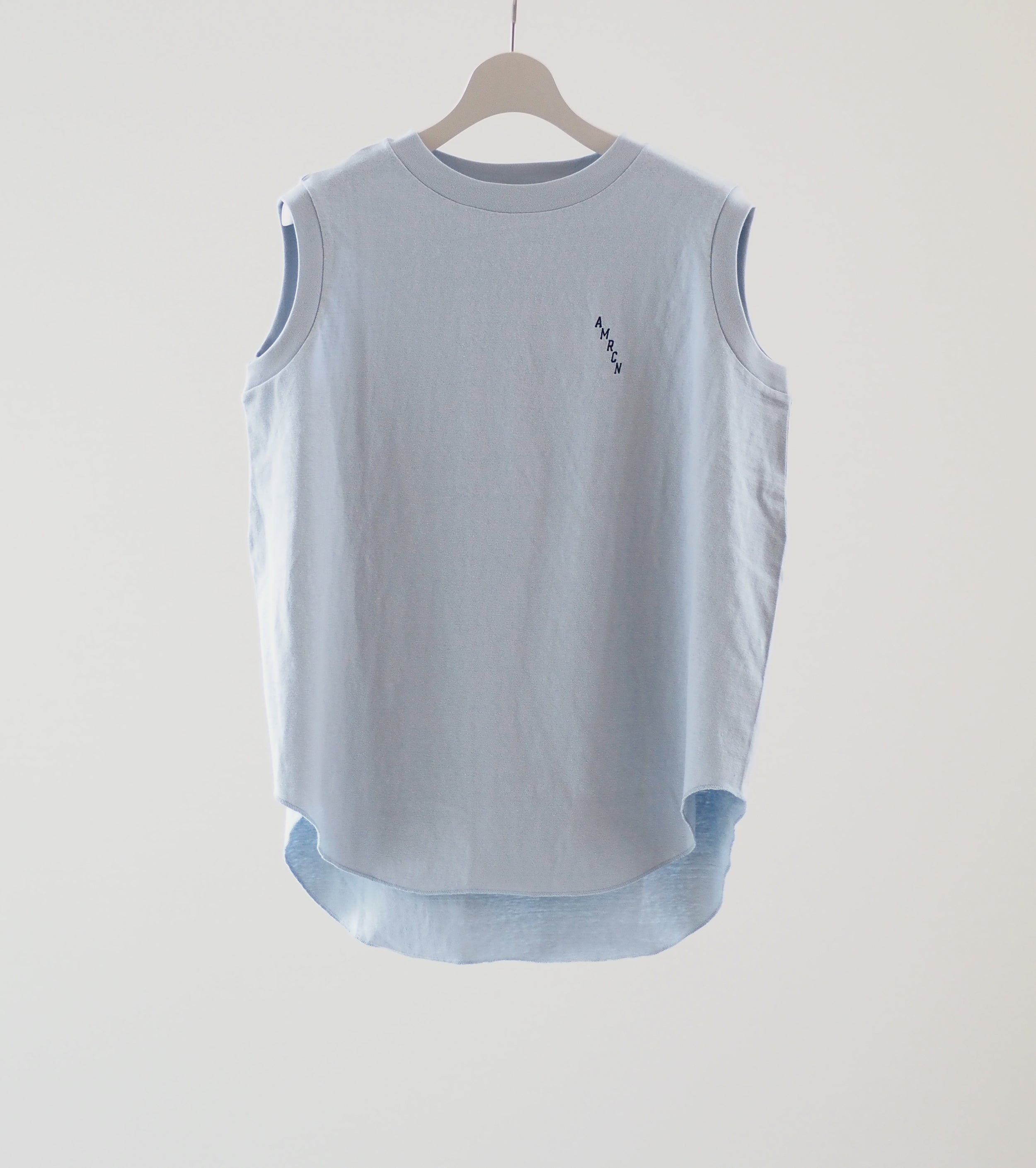 Americana 脇ダーツラウンドヘムタンクトップ , Lt BLUE – Navyblue