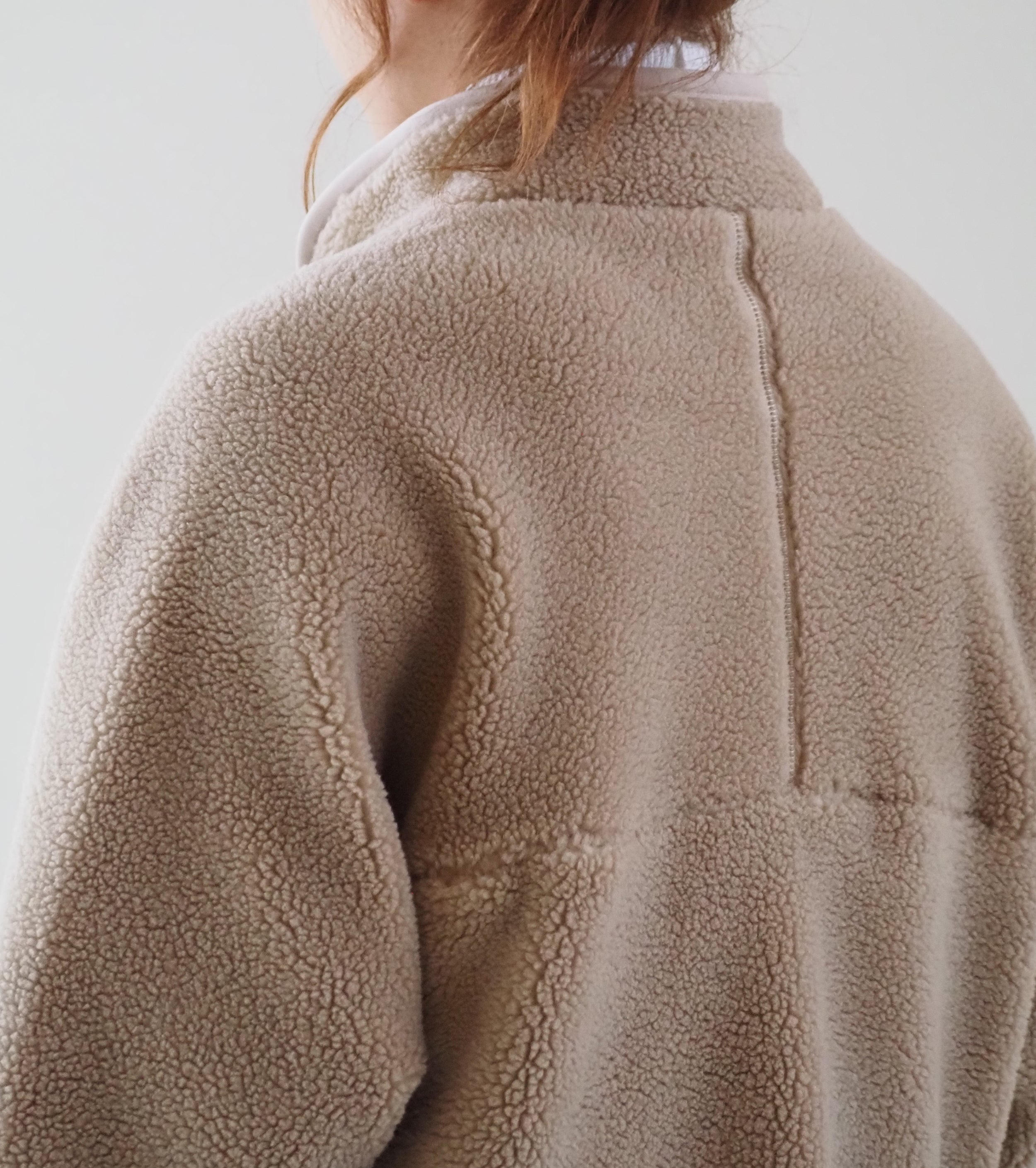 L.L.Bean JAPAN EDITION Women's Topsham Boa Fleece Jacket, Beige