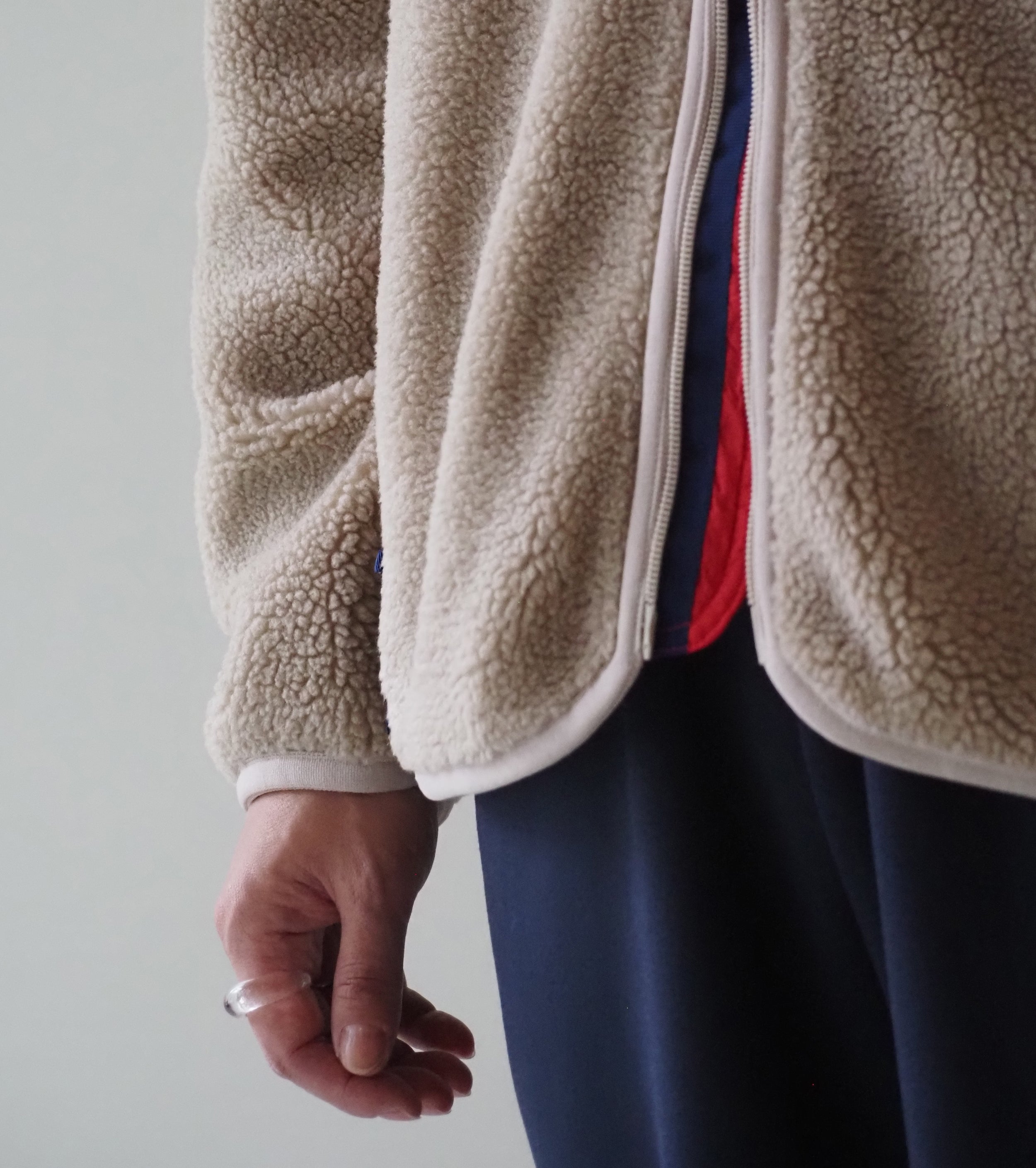 L.L.Bean JAPAN EDITION Women's Topsham Boa Fleece Jacket, Beige