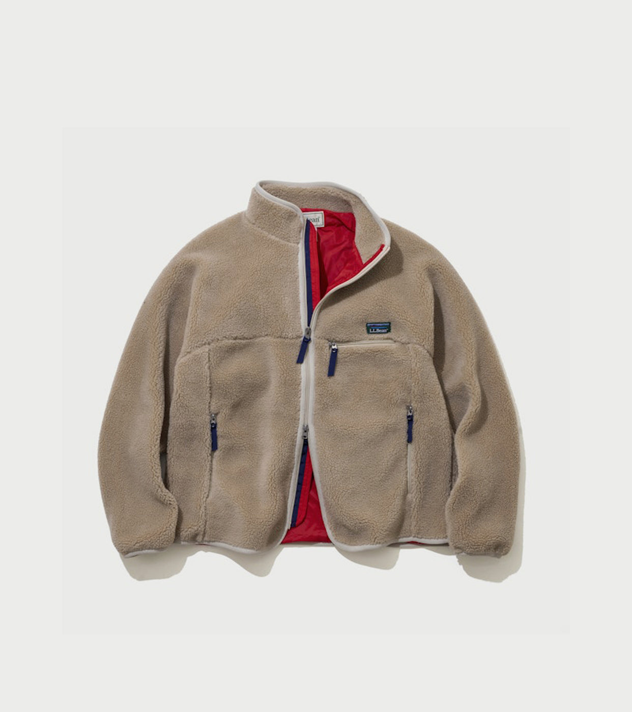 L.L.Bean JAPAN EDITION Women's Topsham Boa Fleece Jacket, Beige
