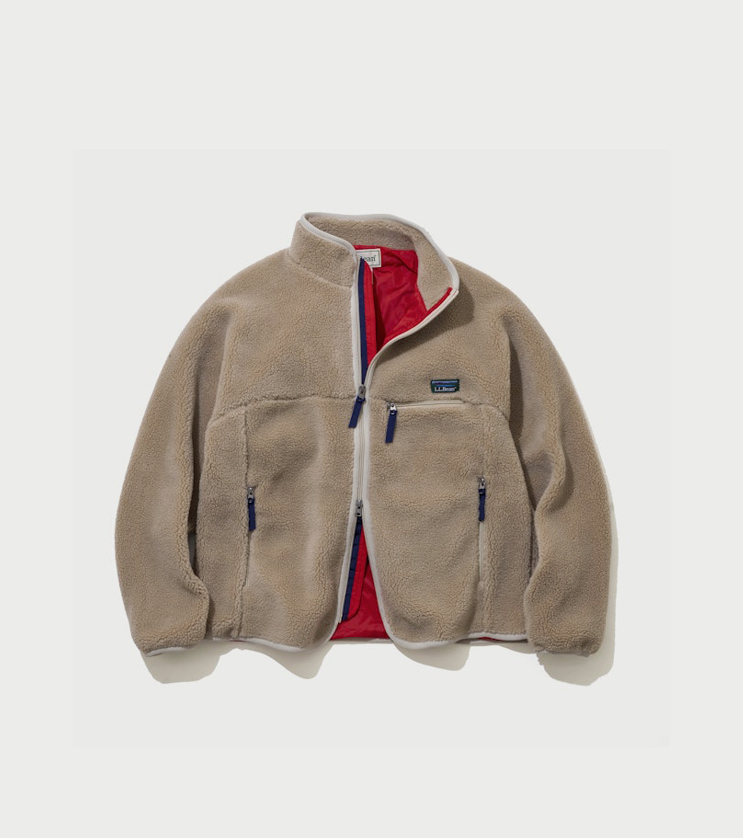 L.L.Bean JAPAN EDITION Women's Topsham Boa Fleece Jacket, Beige