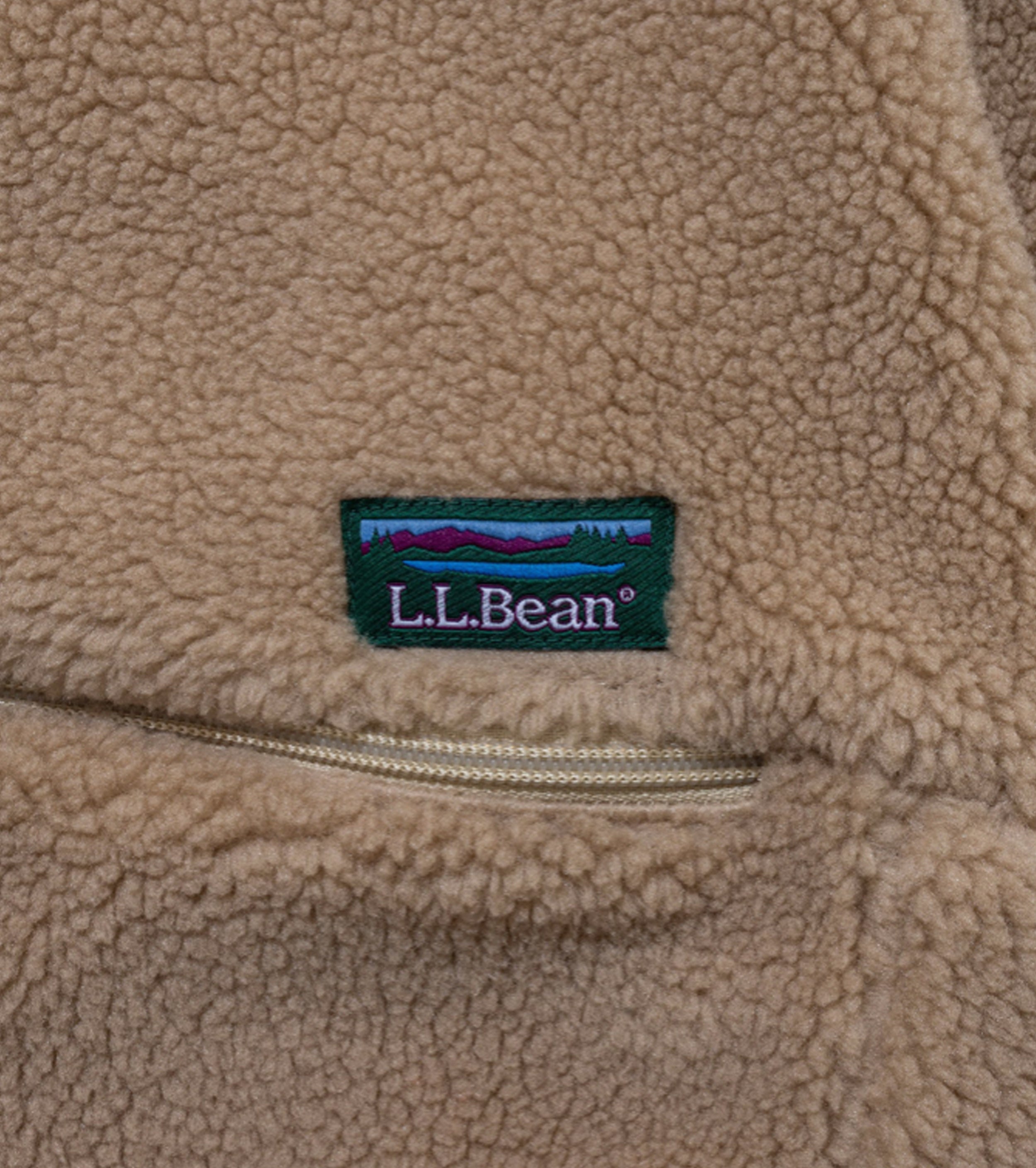 L.L.Bean JAPAN EDITION Women's Topsham Boa Fleece Jacket, Beige