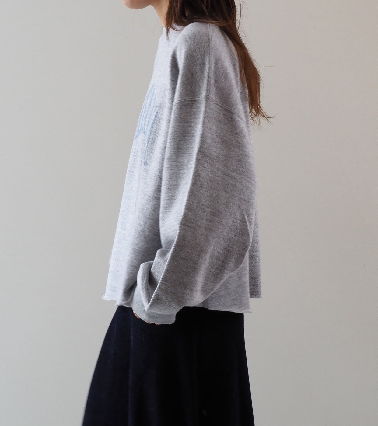Americana 14 Gauge Cropped Cut-Off Sweat , Moku Gray