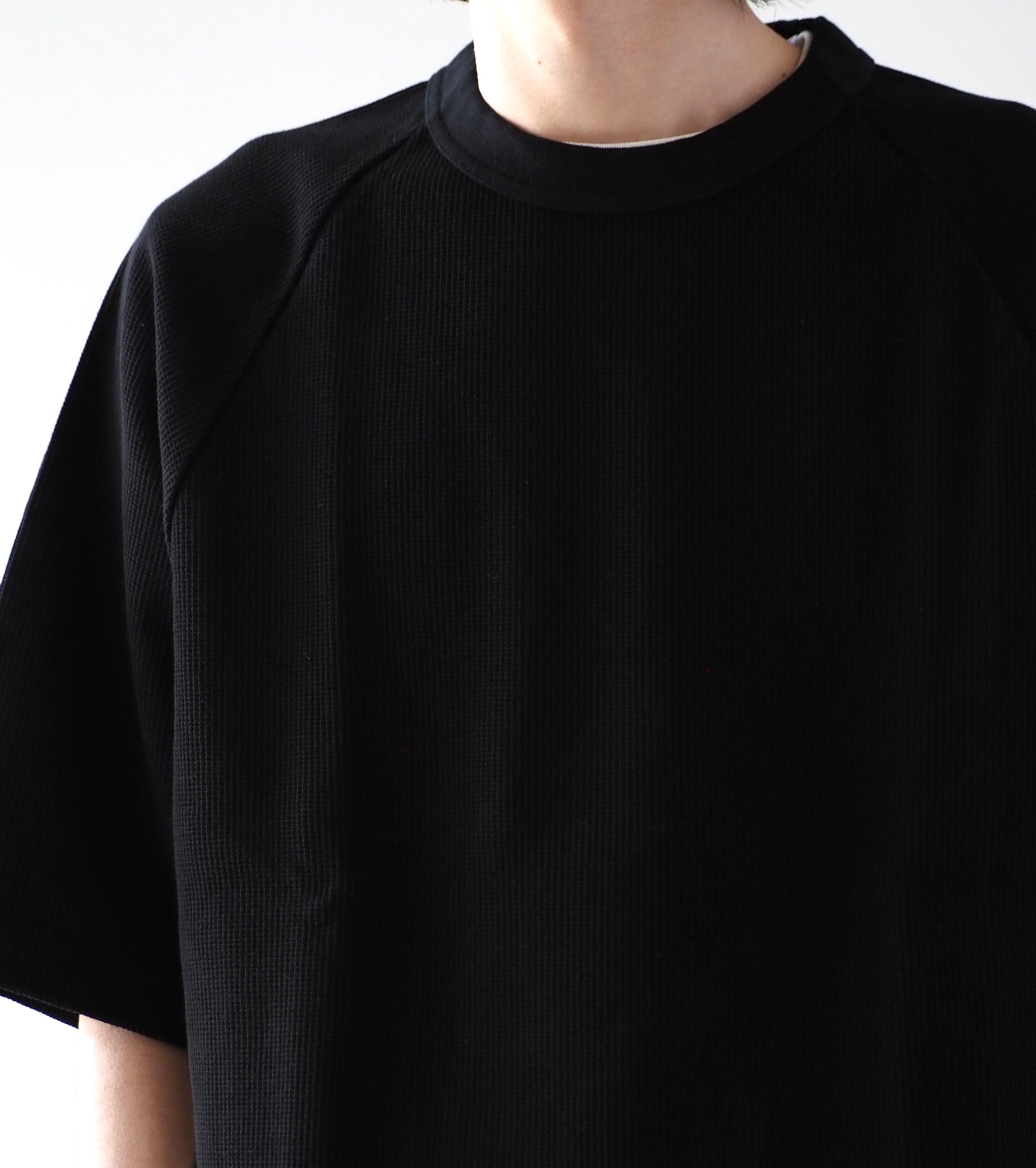 Blurhms  Root Stock Rough&Smooth Thermal Raglan Tee , Black