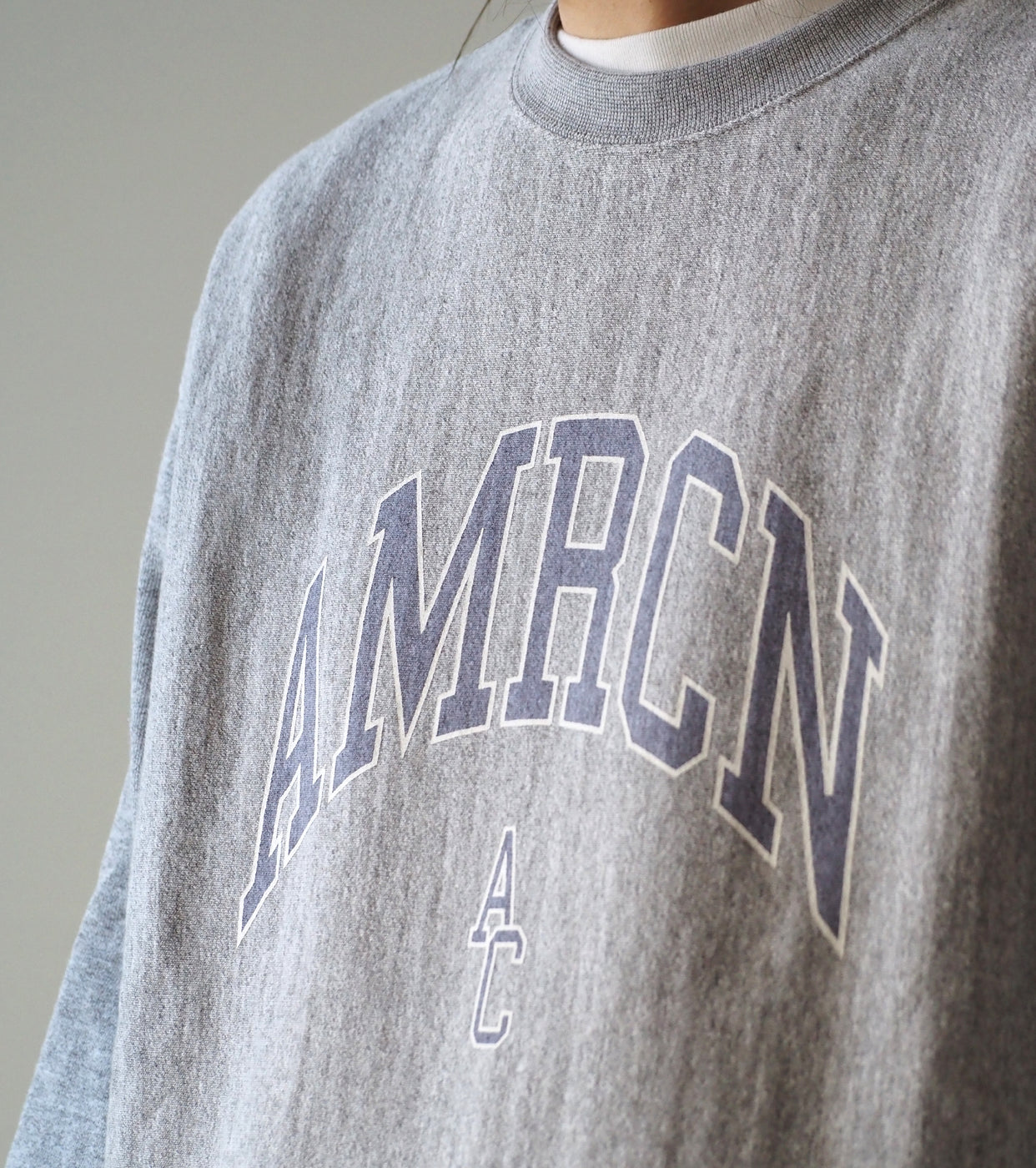 Americana Cut Off Reverse Weave Sweat Shirt , Moku Gray