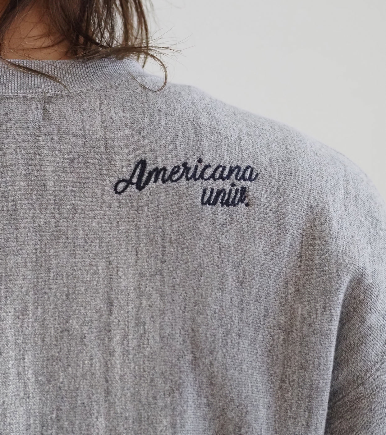 Americana Cut Off Reverse Weave Sweat Shirt , Moku Gray