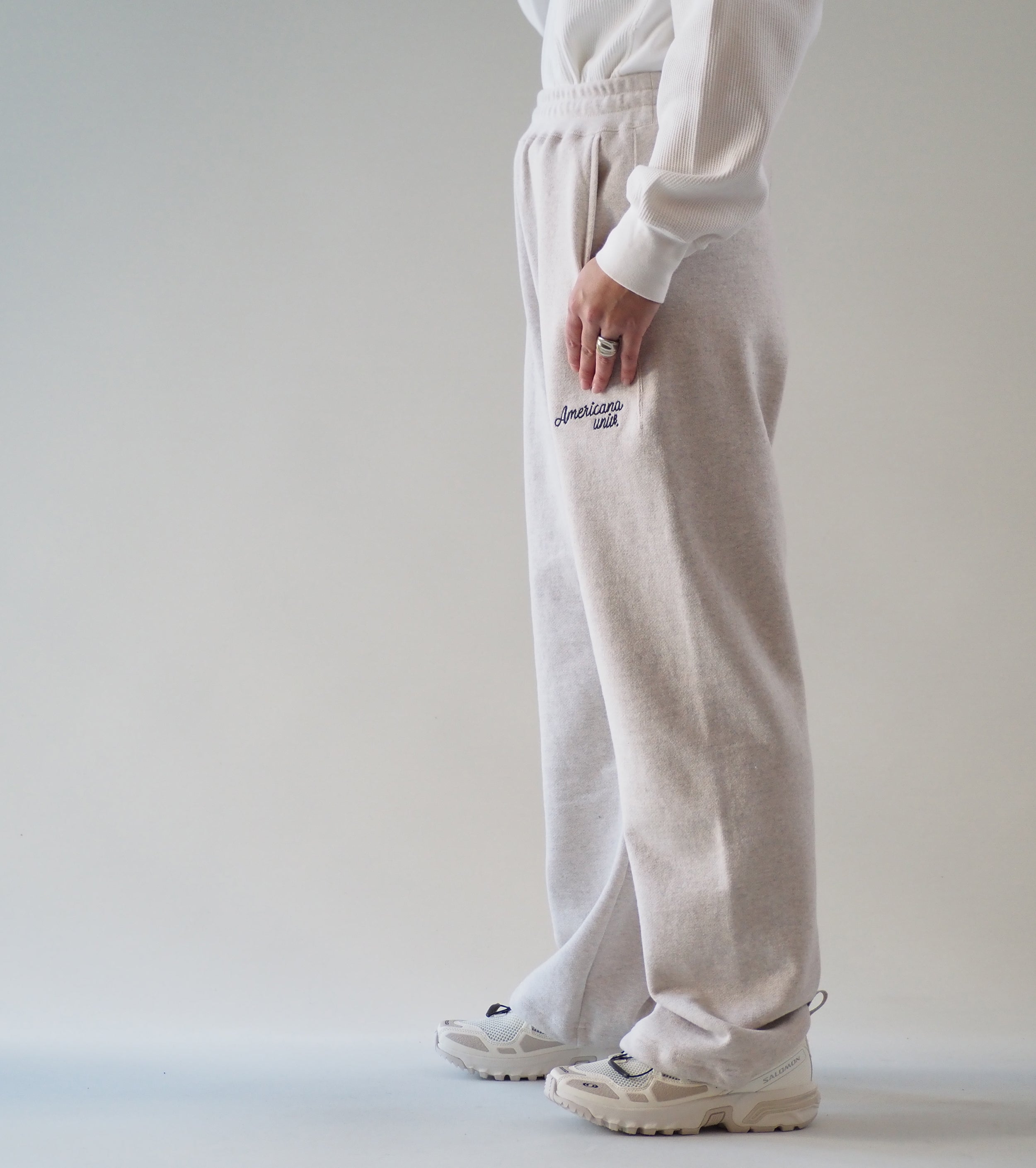 Americana Drawcord Sweat  Pants,  Oatmeal
