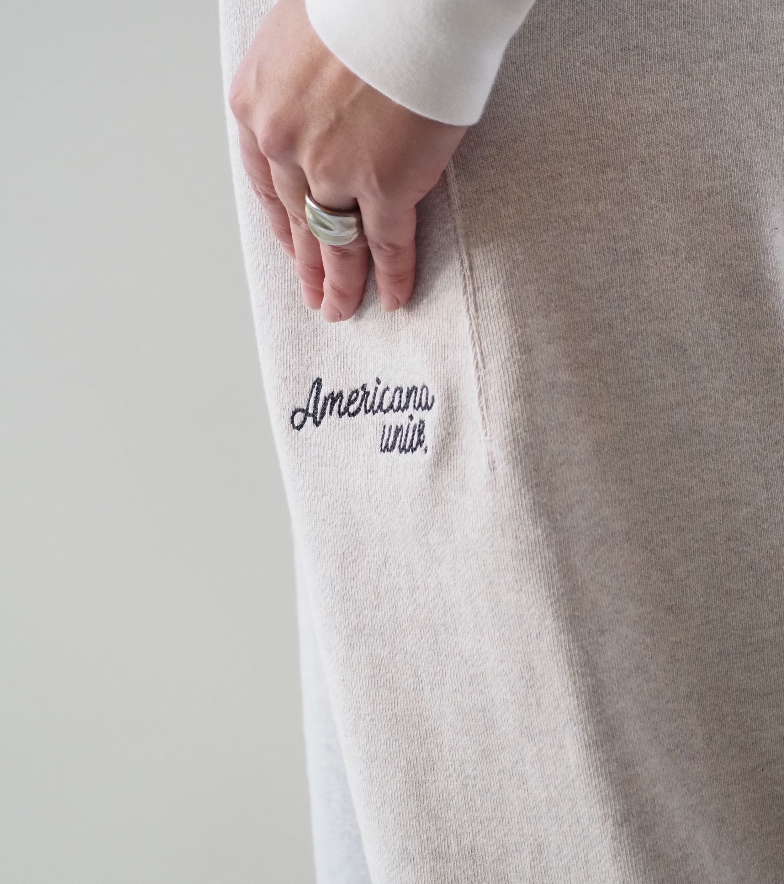 Americana Drawcord Sweat  Pants,  Oatmeal