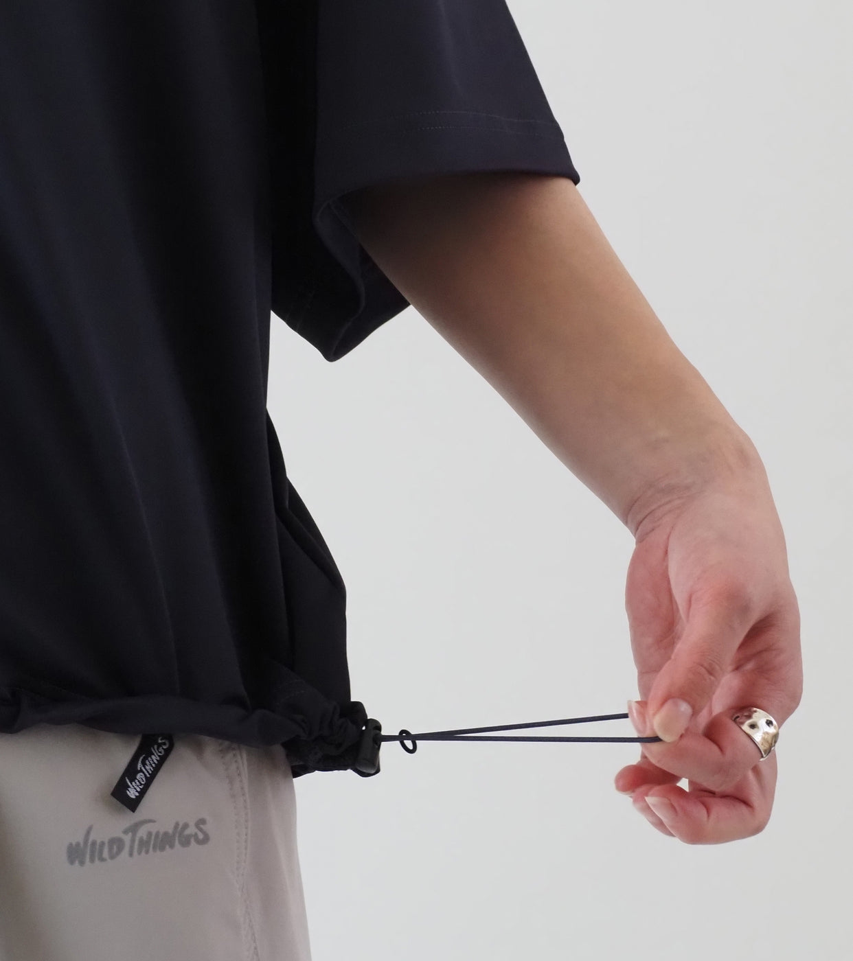 Americana Cool Touch Jersey T-shirt with Drawcord Hem , Sumikuro