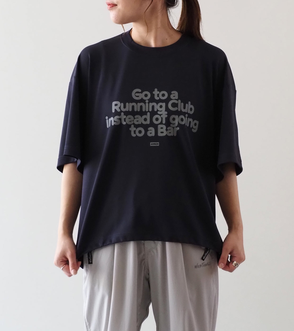 Americana Cool Touch Jersey T-shirt with Drawcord Hem , Sumikuro