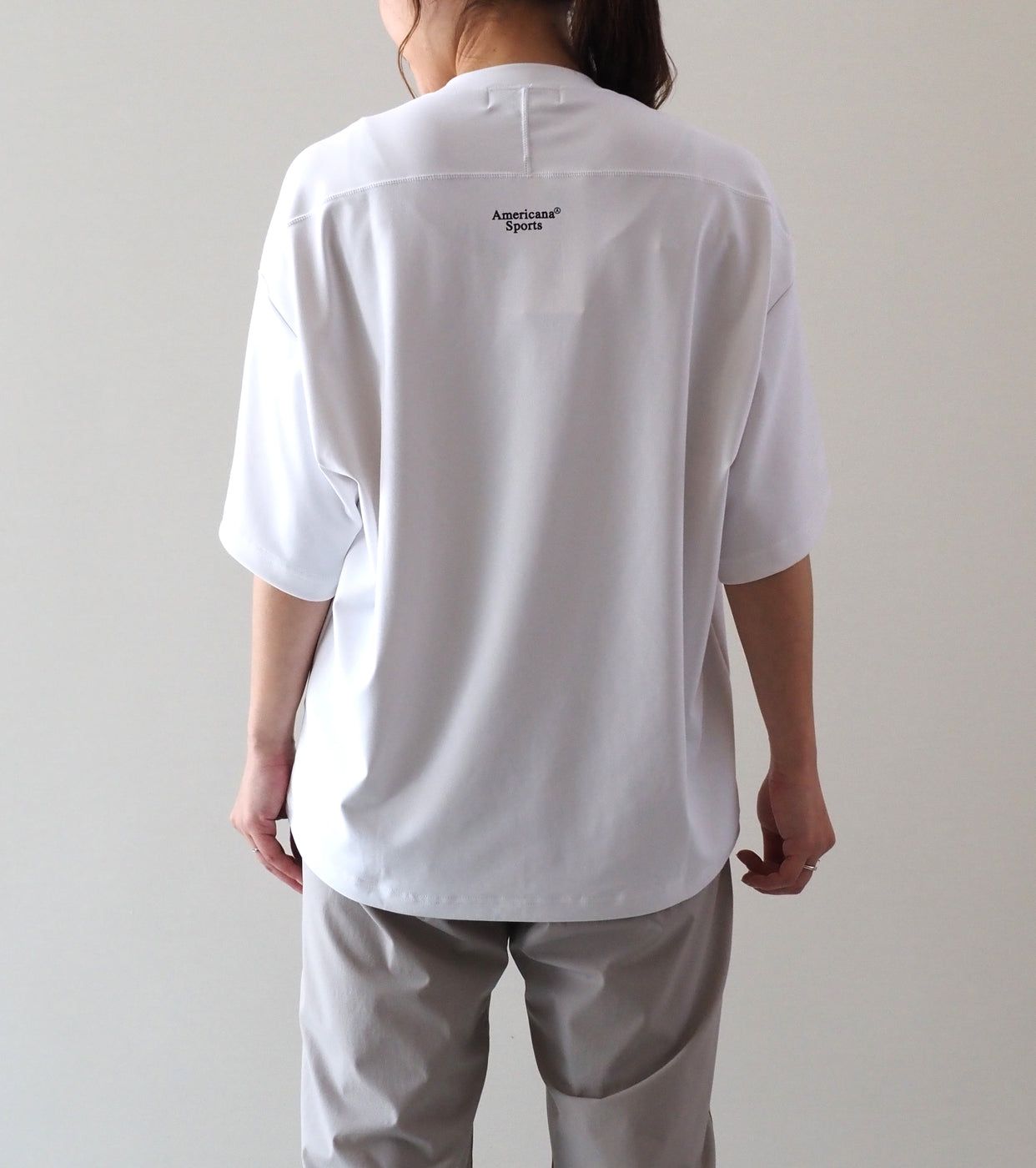 Americana Cool Touch Jersey T-shirt with Drawcord Hem , White