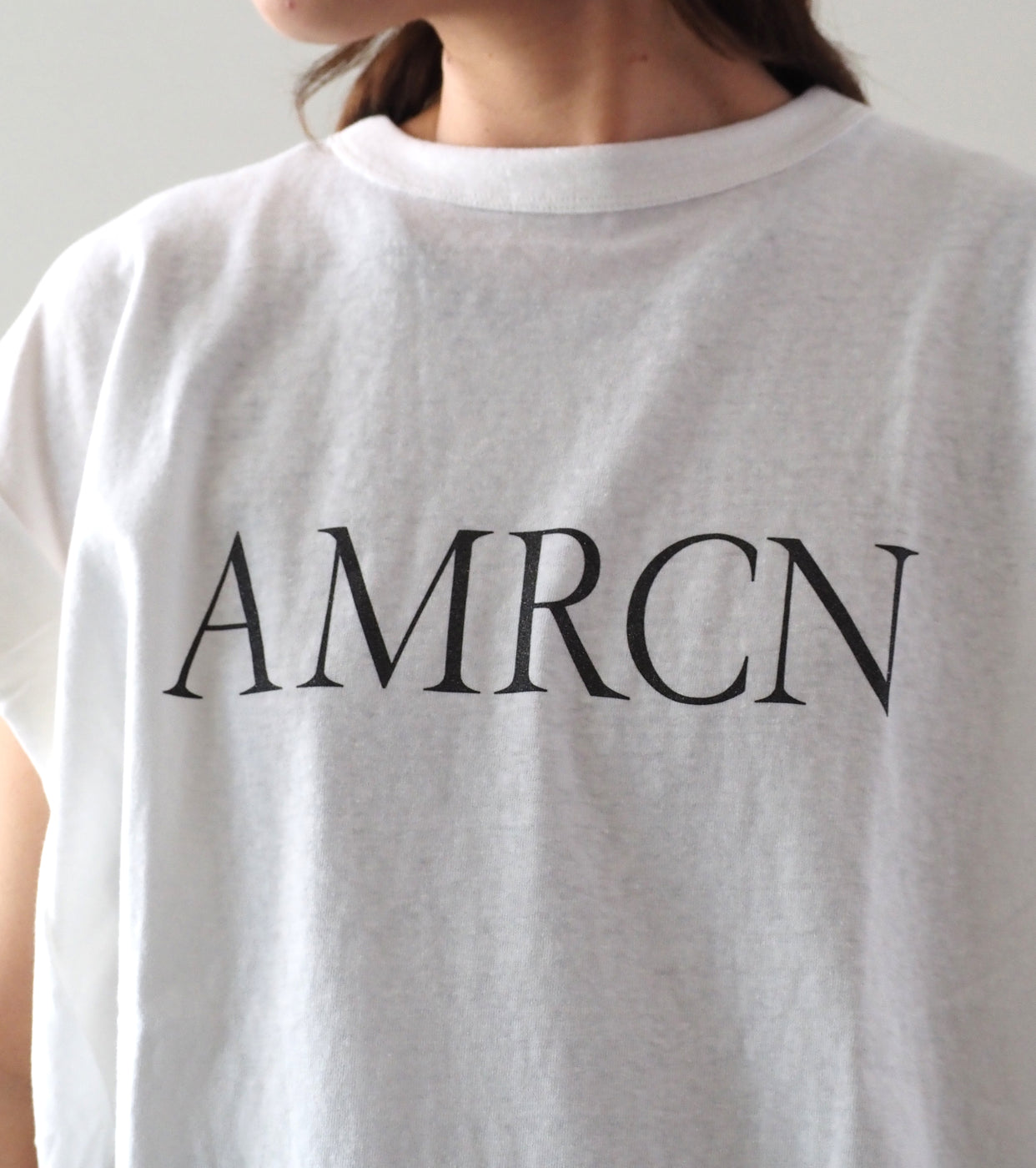 Americana Roll Up Sleeve T-Shirt , Off White