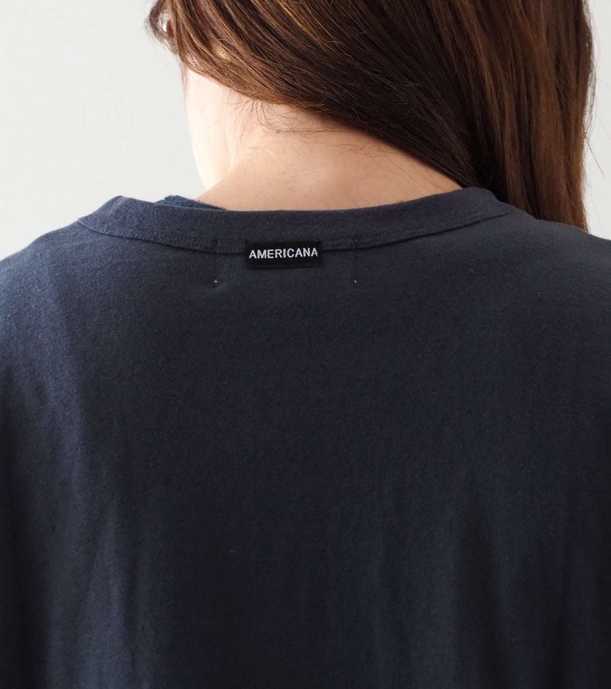 Americana Roll Up Sleeve T-Shirt , Sumikuro