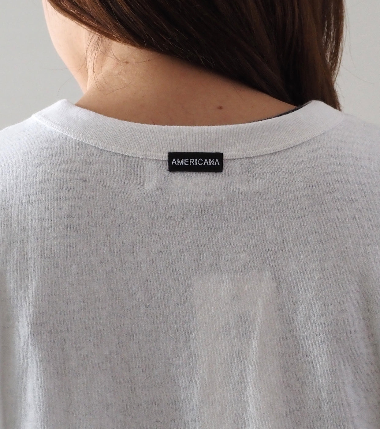 Americana Roll Up Sleeve T-Shirt , Off White