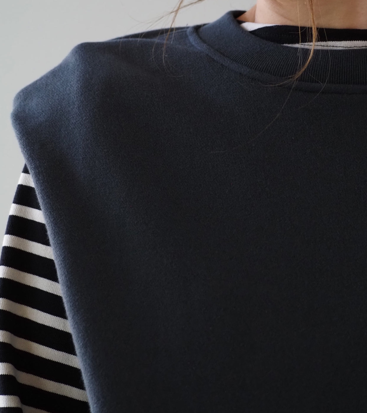 Americana Back Zip Sweat Vest, Sumikuro