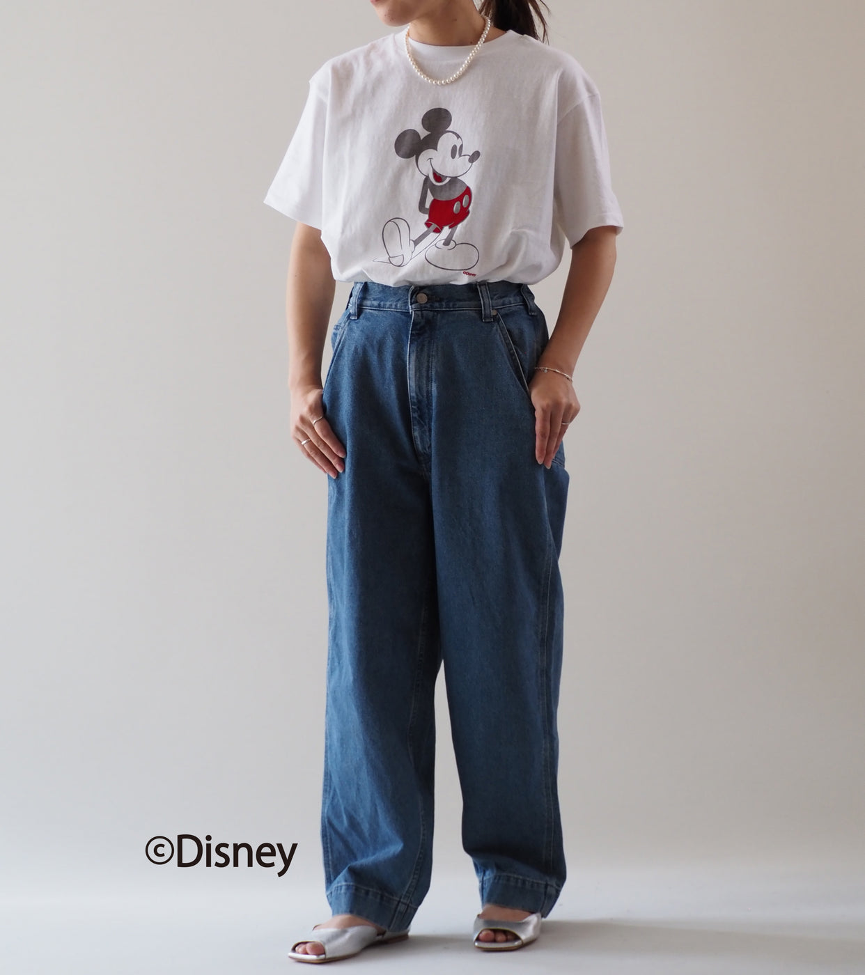 Americana Mickey Mouse print T-shirt , White