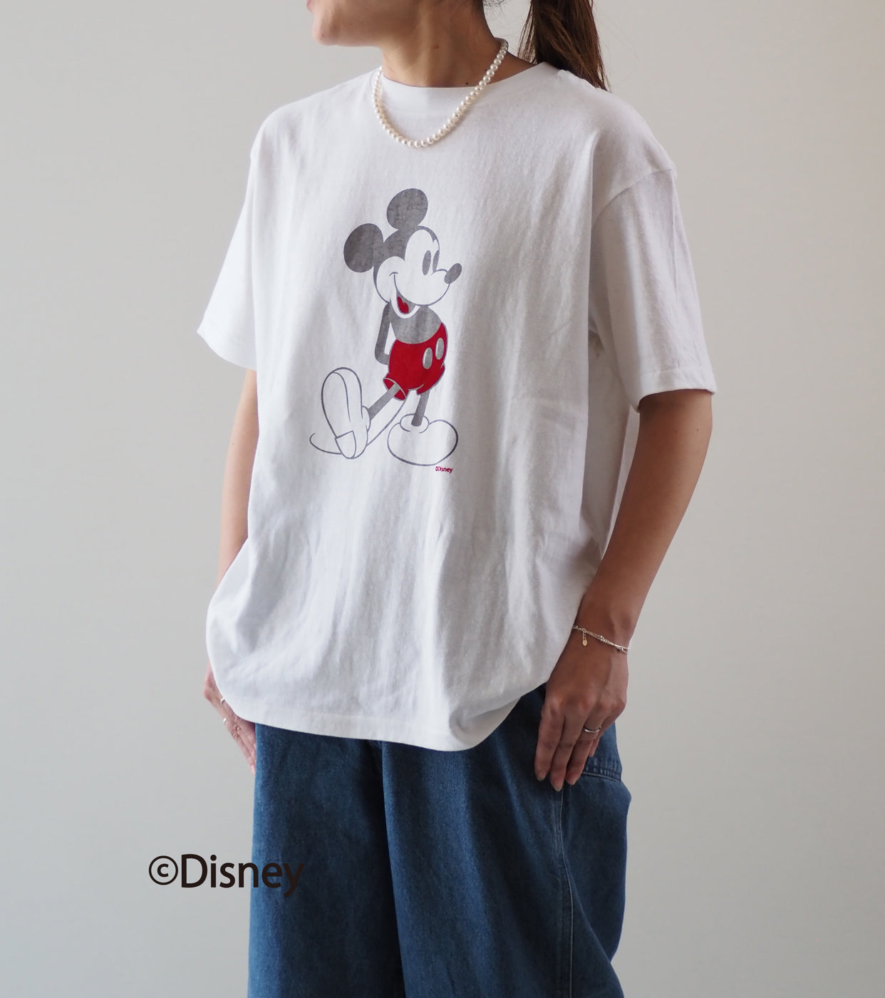 Americana Mickey Mouse print T-shirt , White