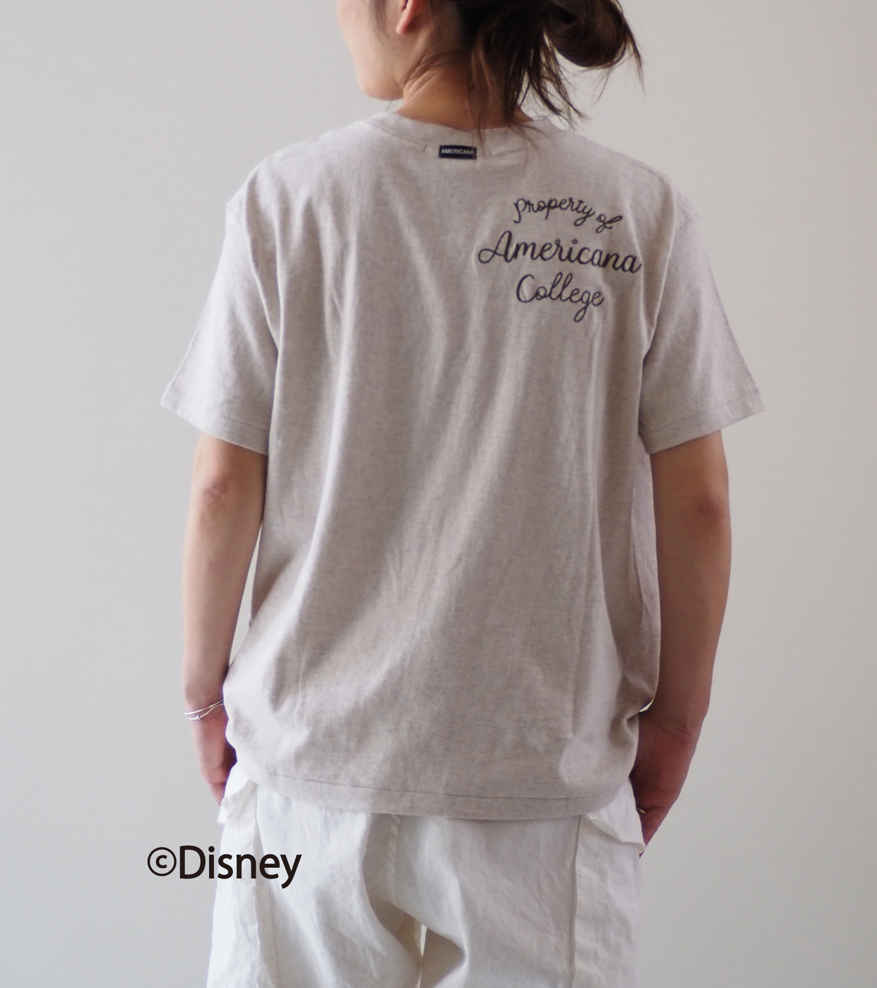 Americana Mickey Mouse print T-shirt , Oatmeal