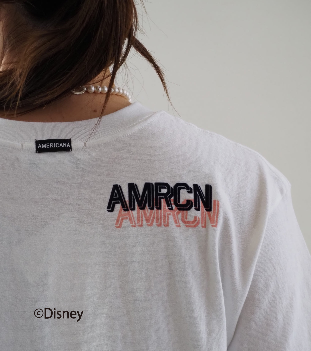 Americana Mickey Mouse print T-shirt , White