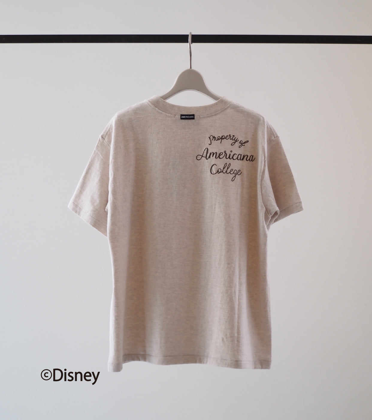 Americana Mickey Mouse print T-shirt , Oatmeal