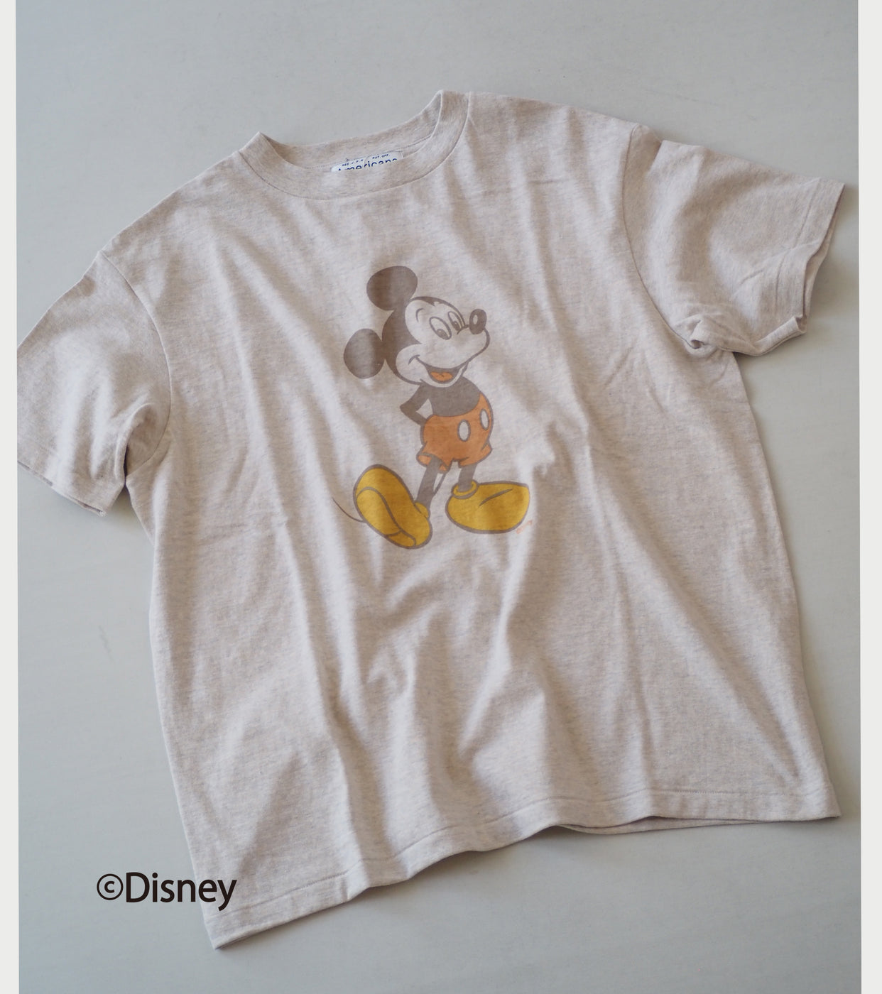 Americana Mickey Mouse print T-shirt , Oatmeal