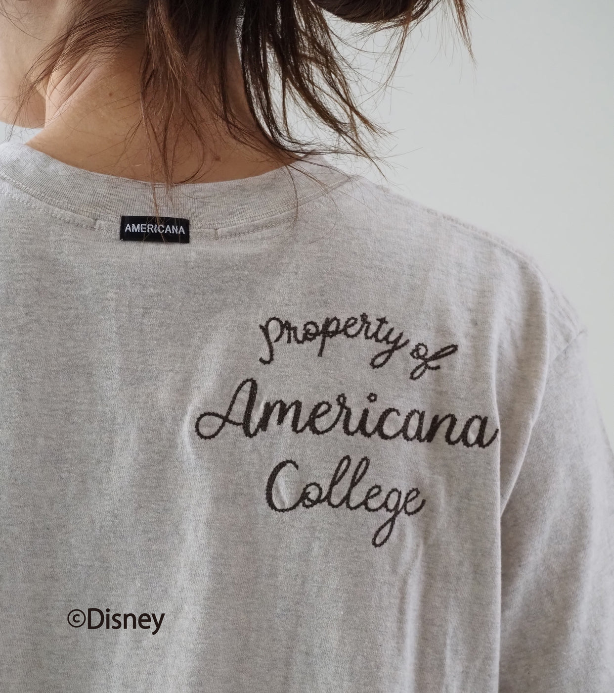 Americana Mickey Mouse print T-shirt , Oatmeal