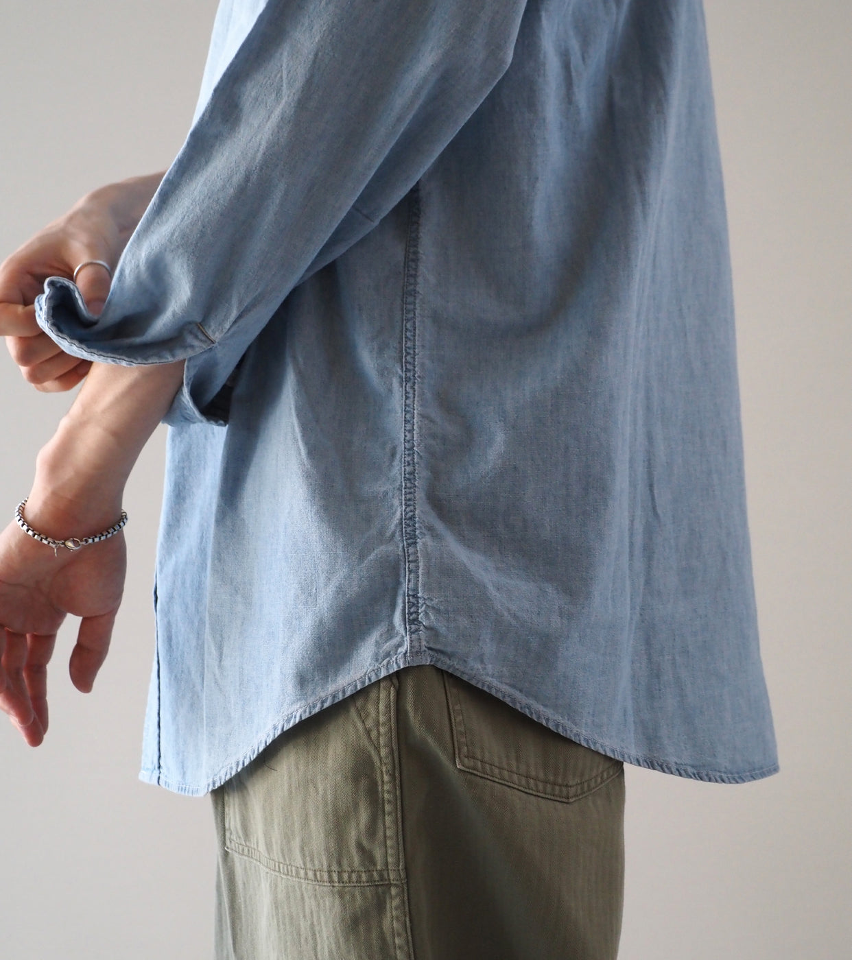 orslow Chambray Work Shirts, Chambray Bleached