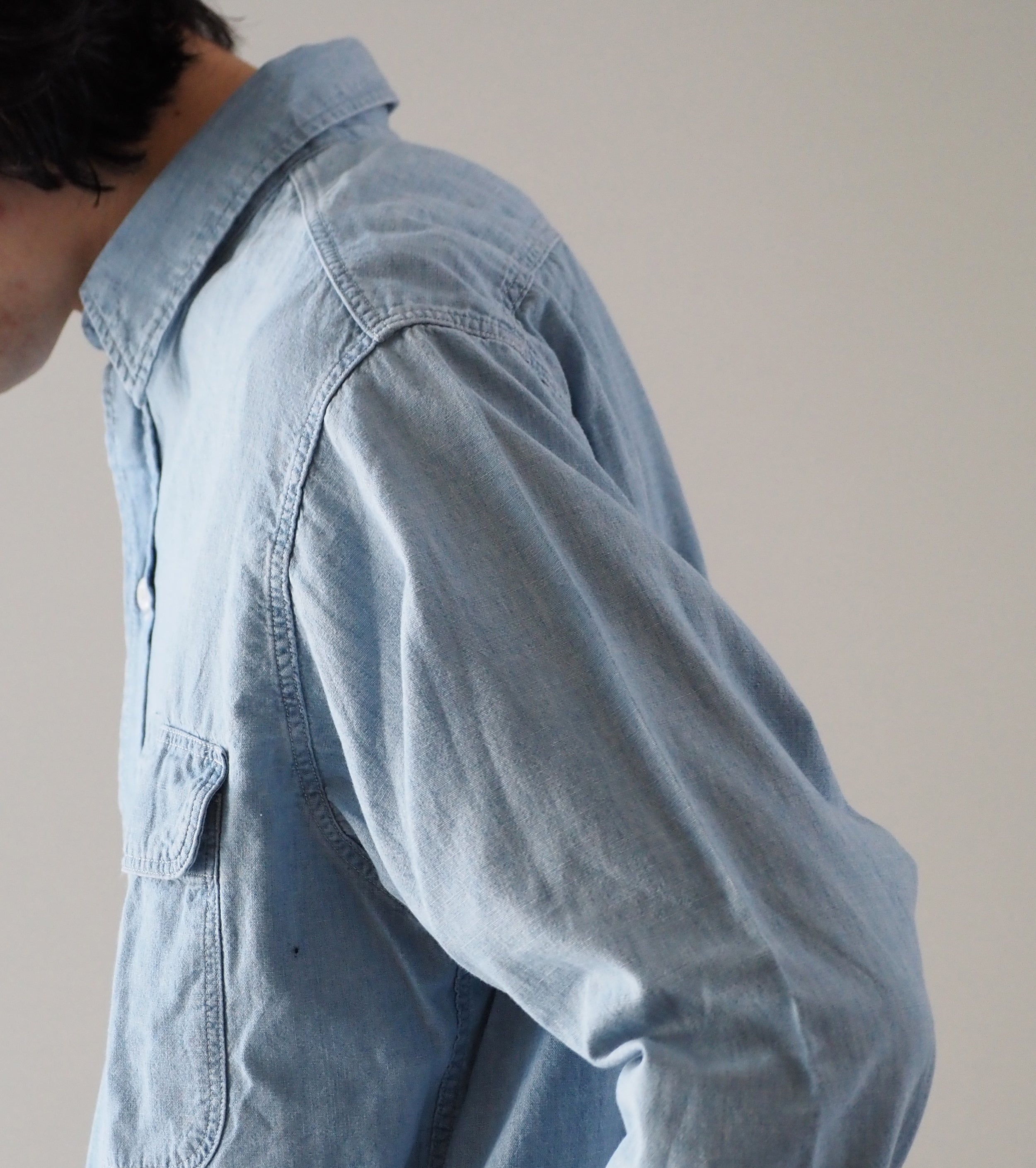 orslow  Chambray Work Shirts, Chambray Bleached