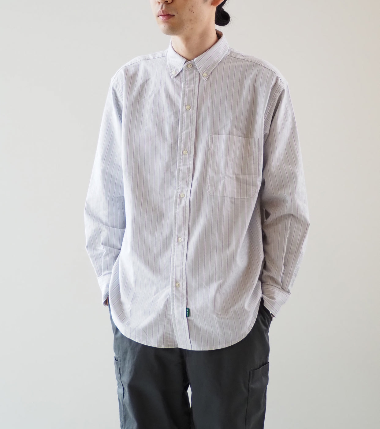 L.L.Bean JAPAN EDITION ORONO Long sleeve shirt, Jada × Plum × White