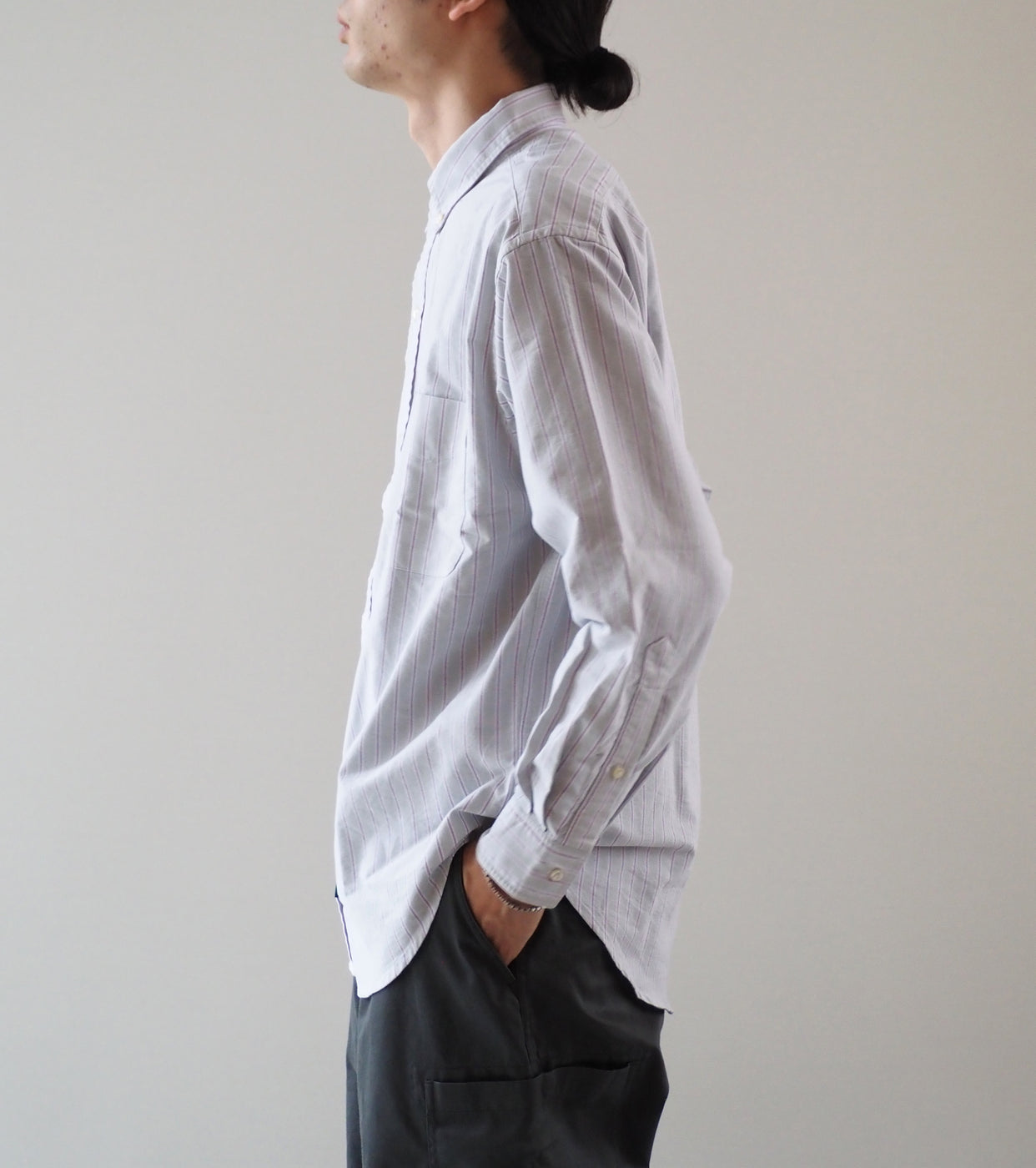 L.L.Bean JAPAN EDITION ORONO Long sleeve shirt, Jada × Plum × White