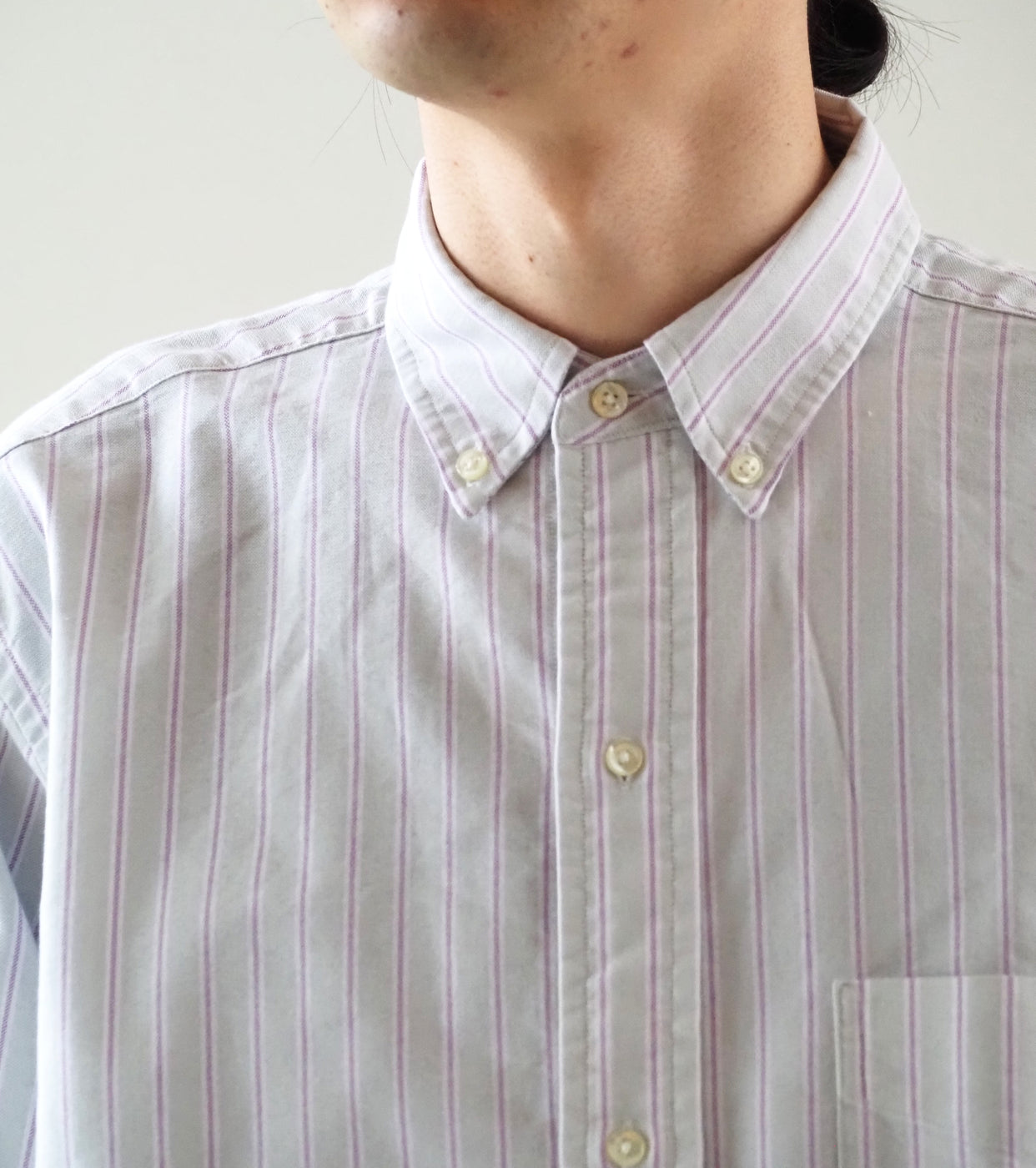 L.L.Bean JAPAN EDITION ORONO Long sleeve shirt, Jada × Plum × White