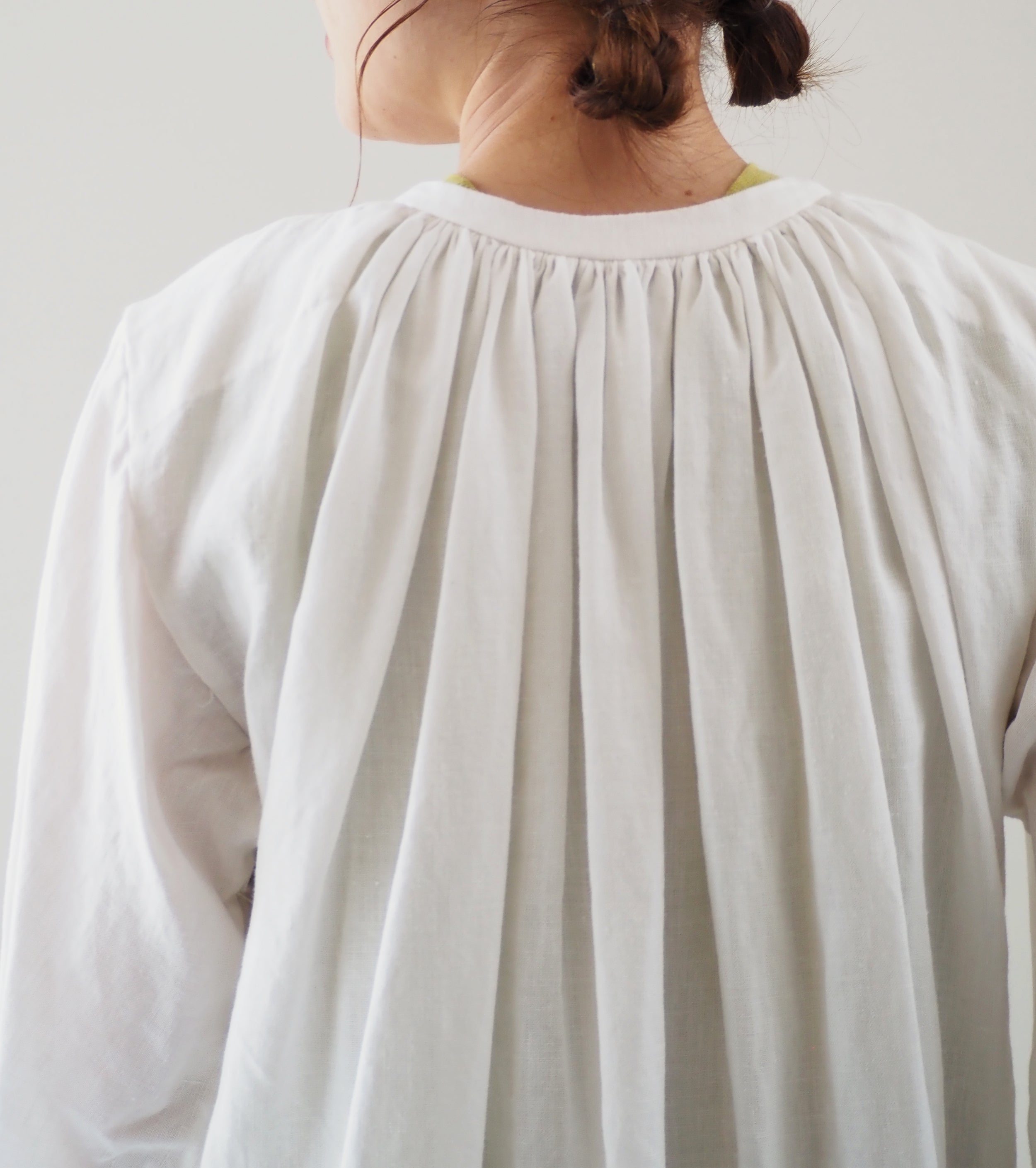 YAECA CANVAS DESIGN Gathered Dress ,White
