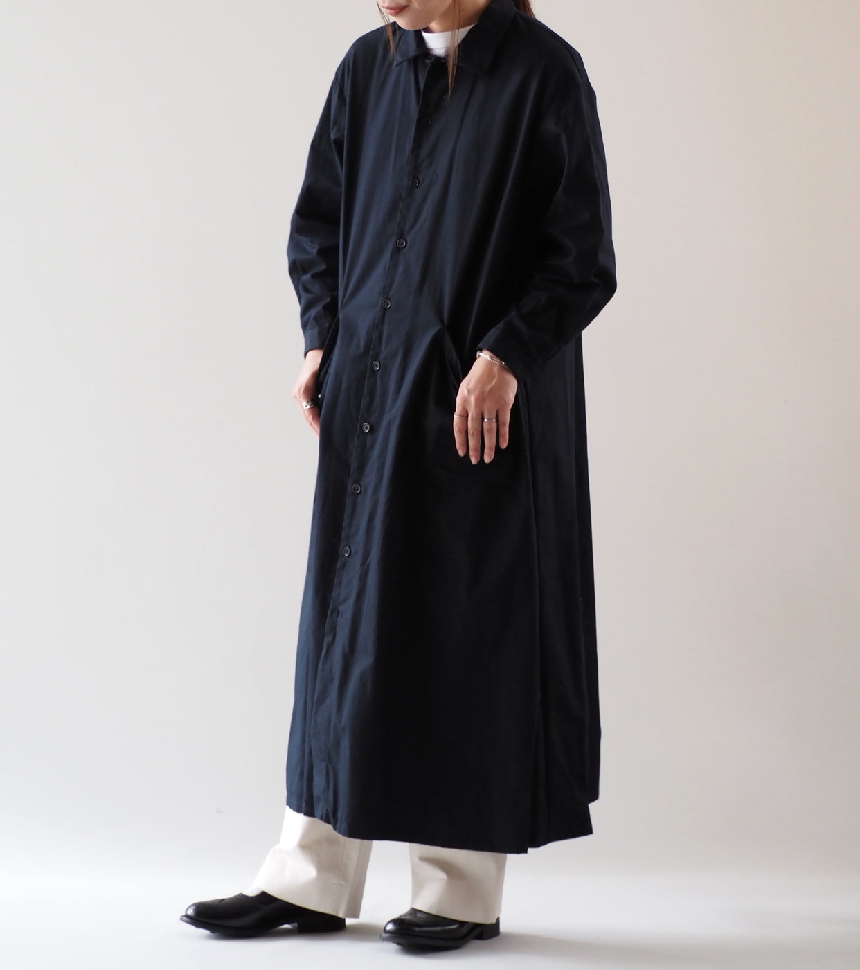 YAECA CANVAS DESIGN Work shirts Dress, Dark Navy