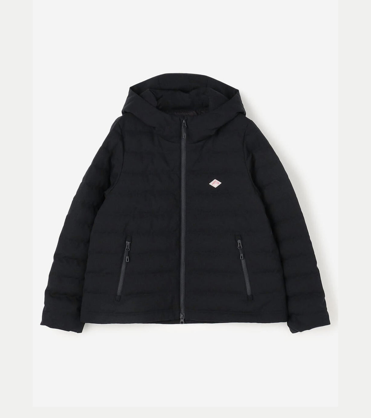 DANTON Wool-like Polyester Middle Down Hooded Jacket, Navy