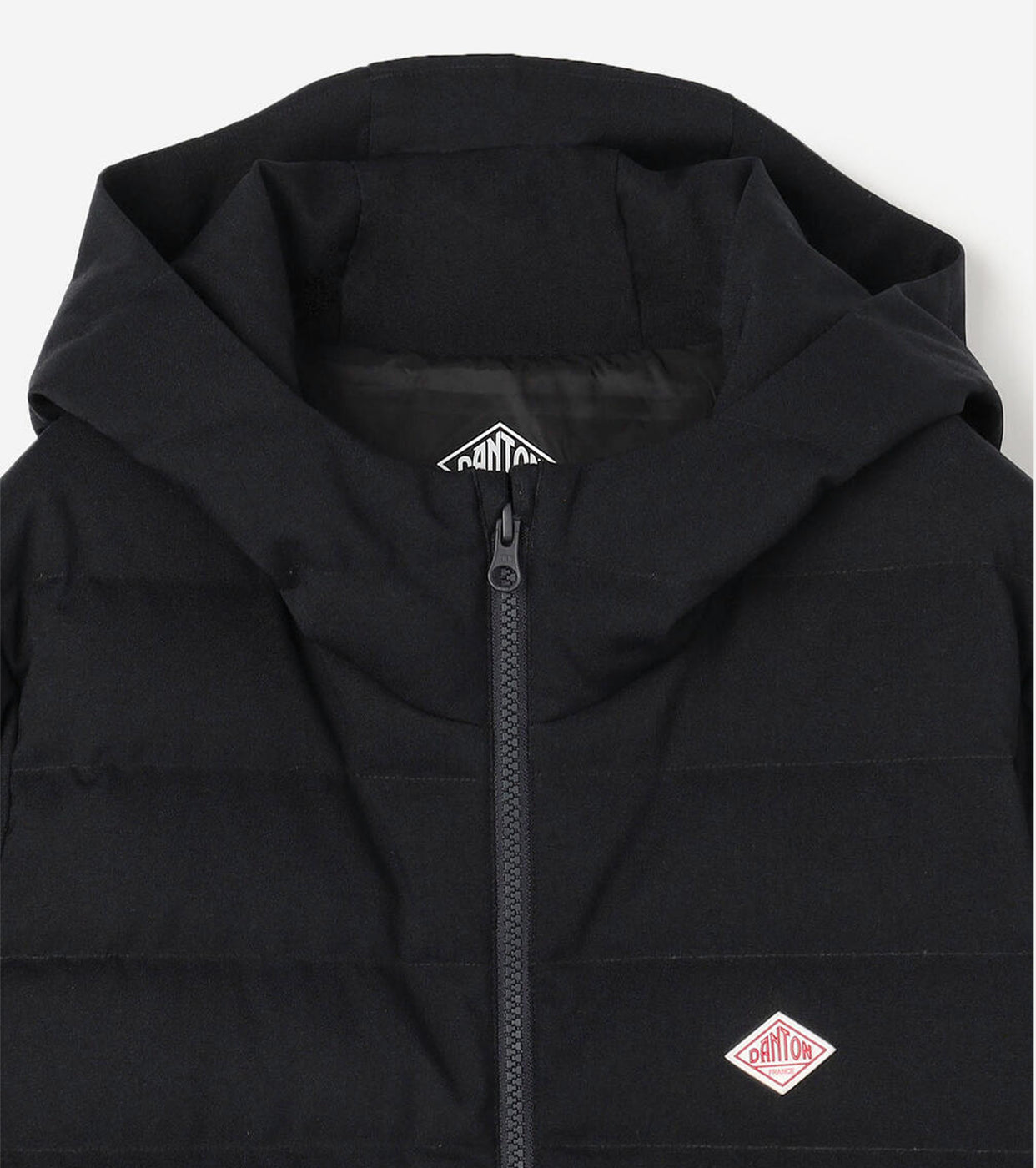 DANTON Wool like Polyester Middle Down Hooded Jacket, Navy