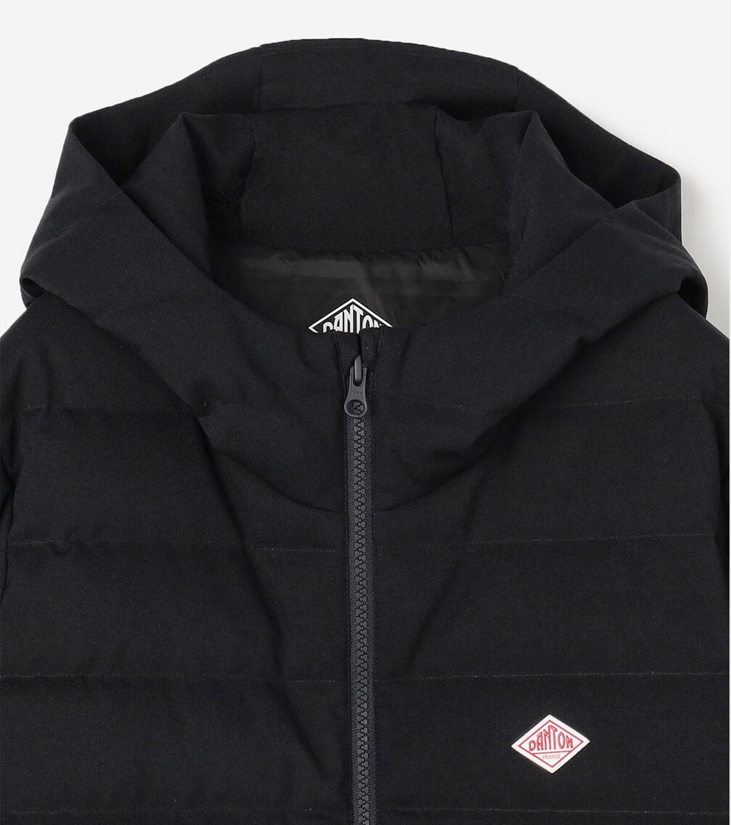 DANTON Wool like Polyester Middle Down Hooded Jacket, Navy