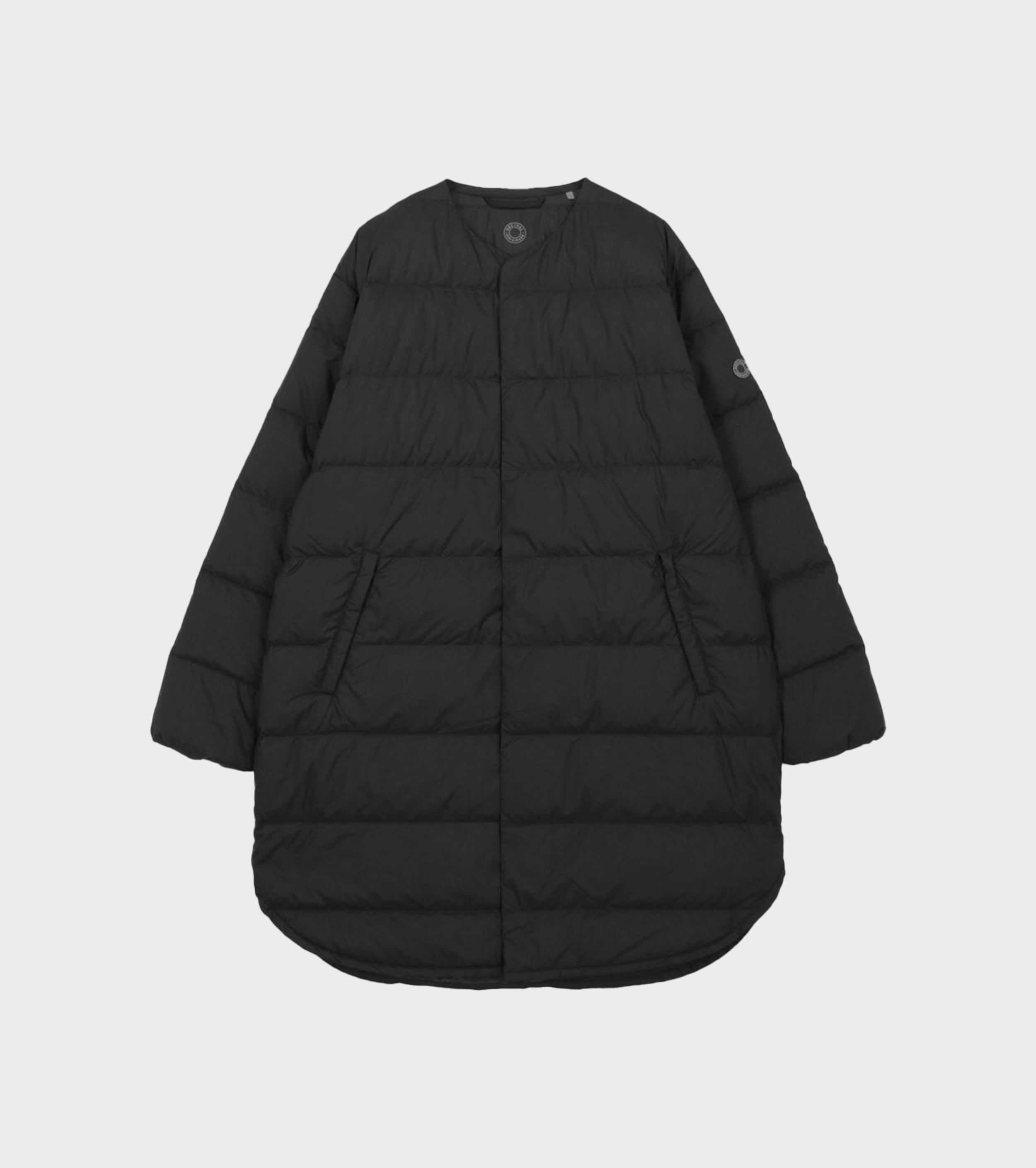 ORCIVAL Round Neck Long Coat , Black