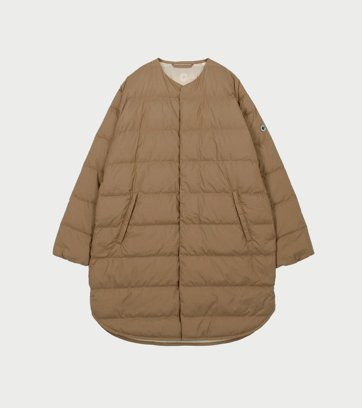 ORCIVAL Round Neck Long Coat , Camel