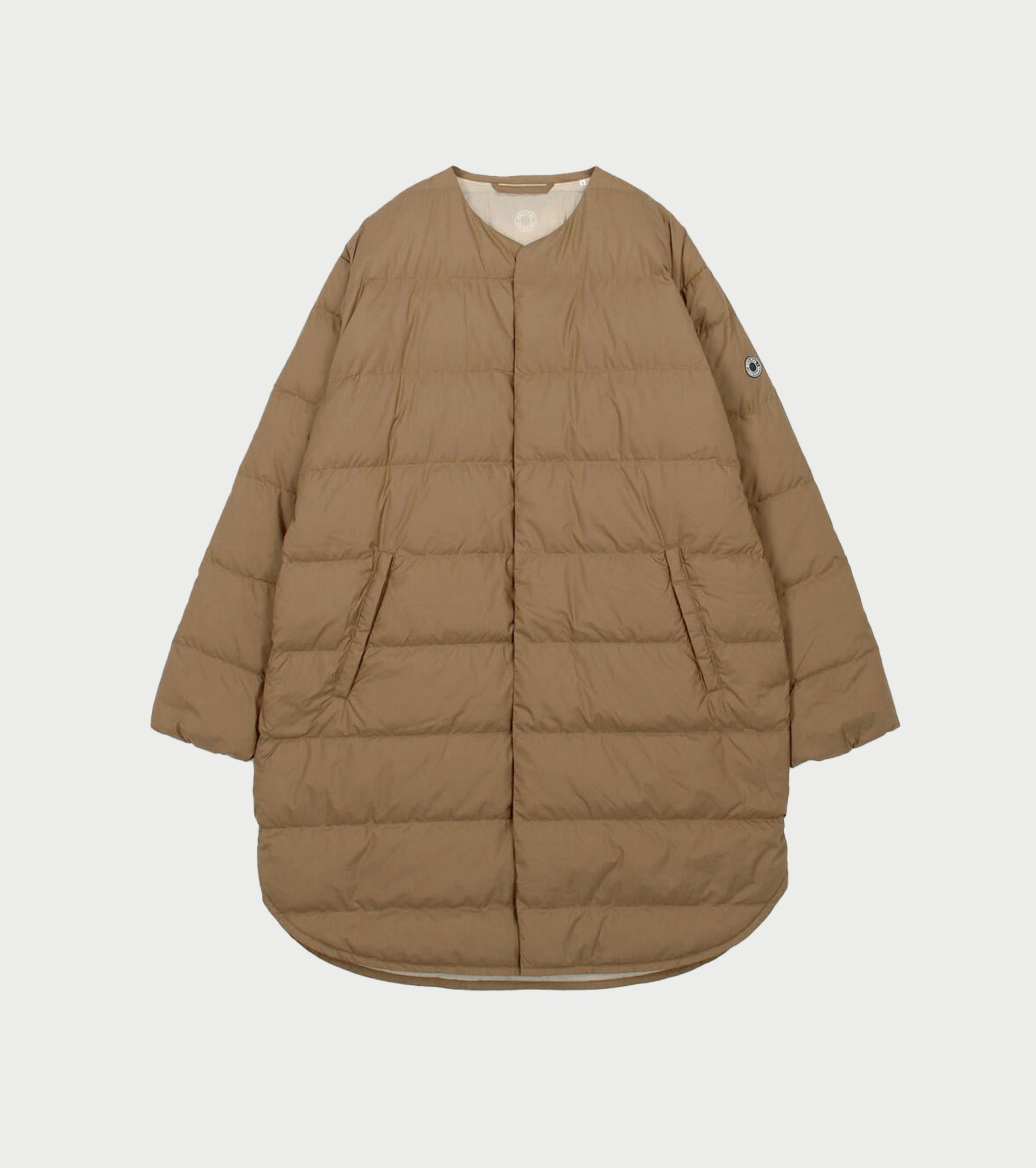 ORCIVAL Round Neck Long Coat , Camel