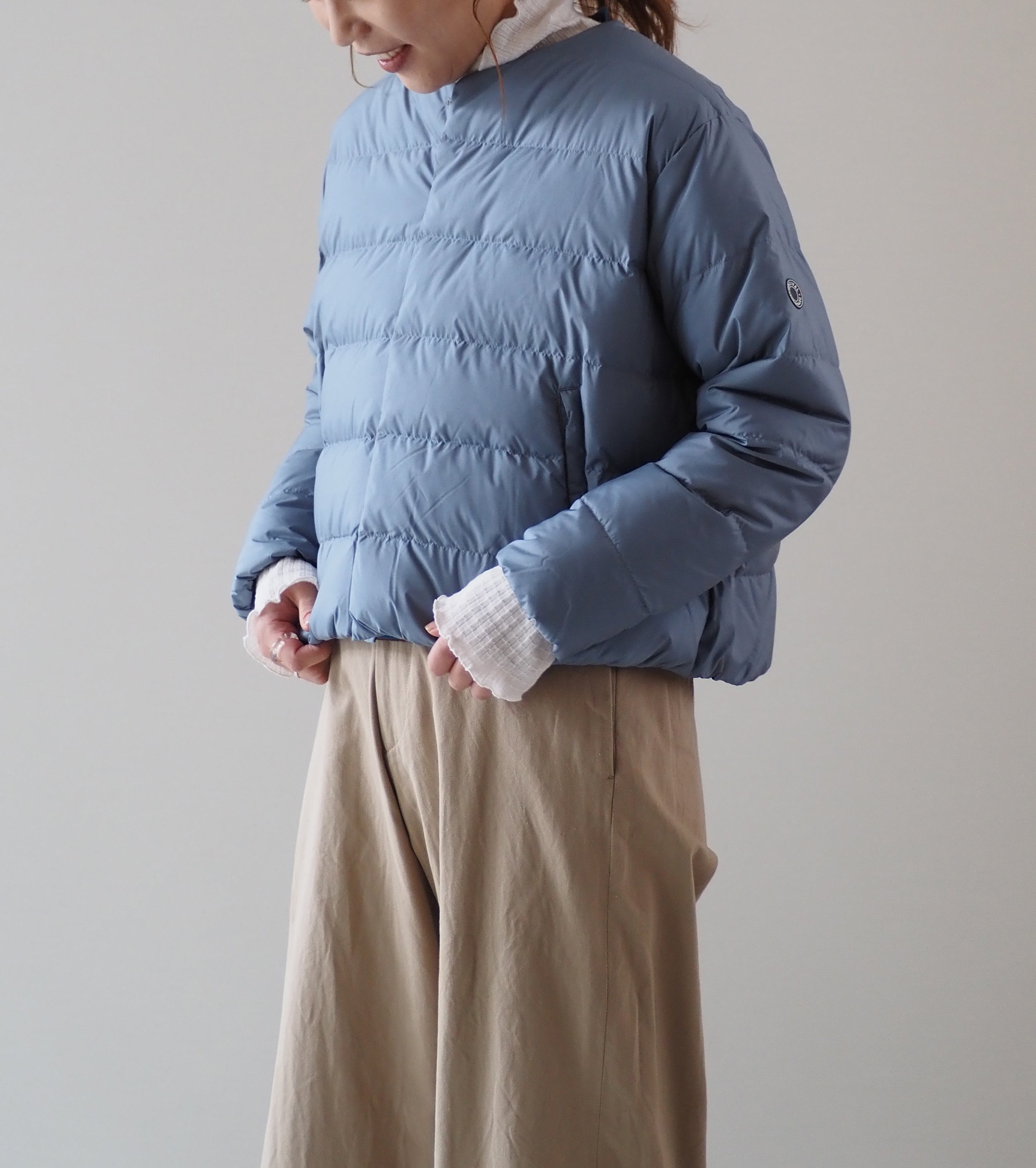 ORCIVAL ROUND NECK BLOUSON , Dusty Blue