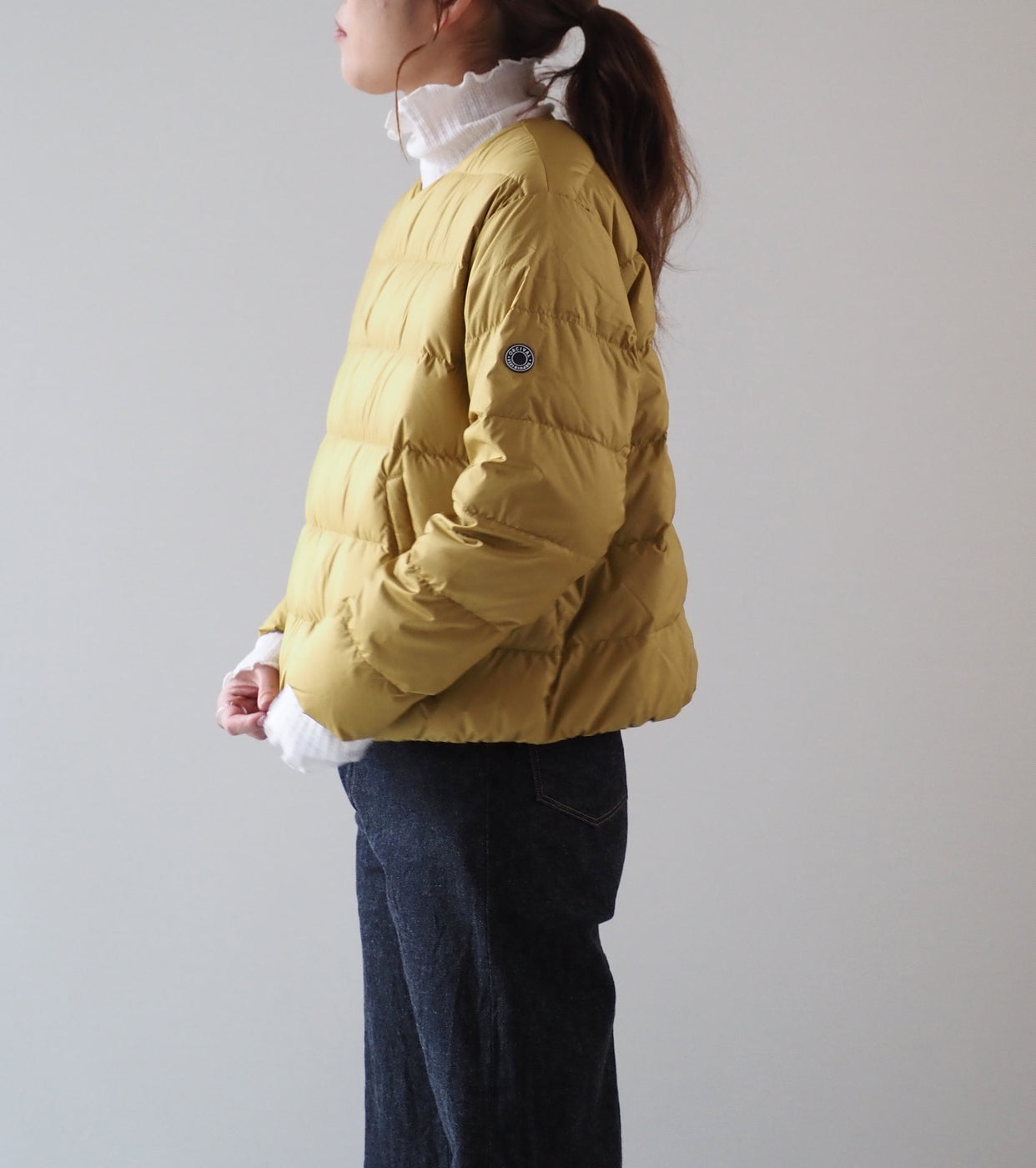 ORCIVAL ROUND NECK BLOUSON , Mustard