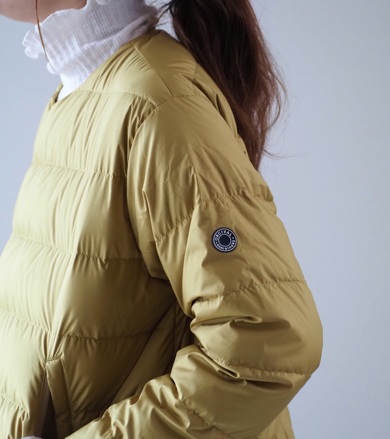 ORCIVAL ROUND NECK BLOUSON , Mustard