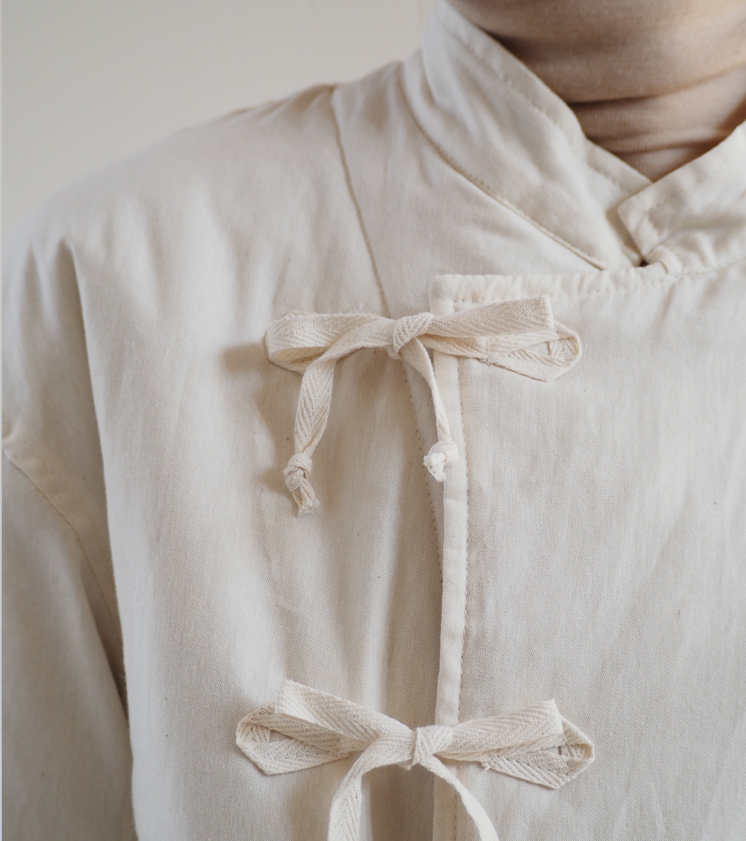 Yarmo Quilting Wide Wrap Coat,Natural