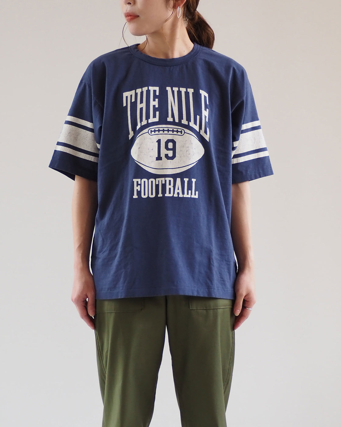 Football Short-Sleeved Tee Shirt, Navy
