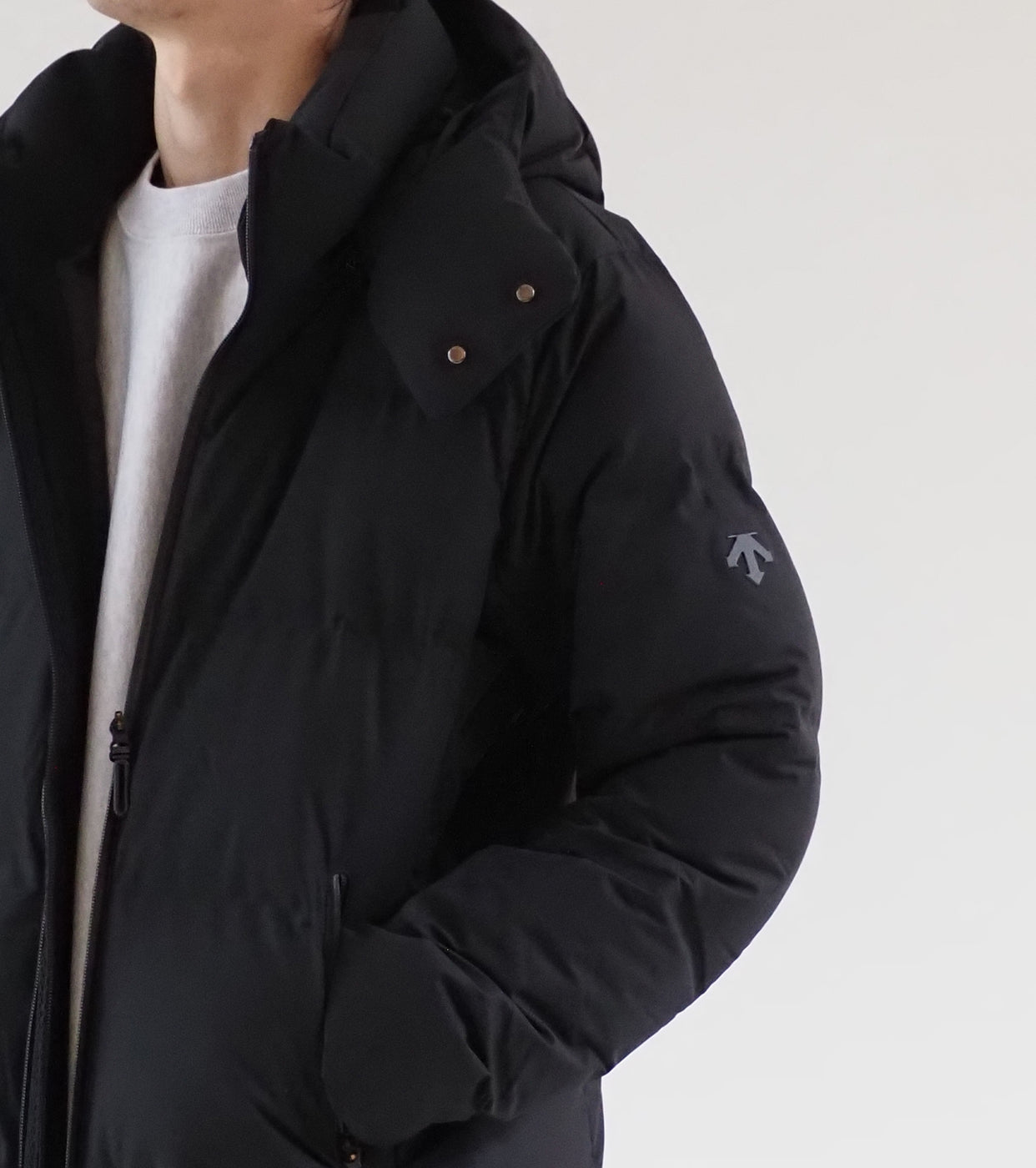 MIZUSAWA DOWN JACKET "ANCHOR",Black